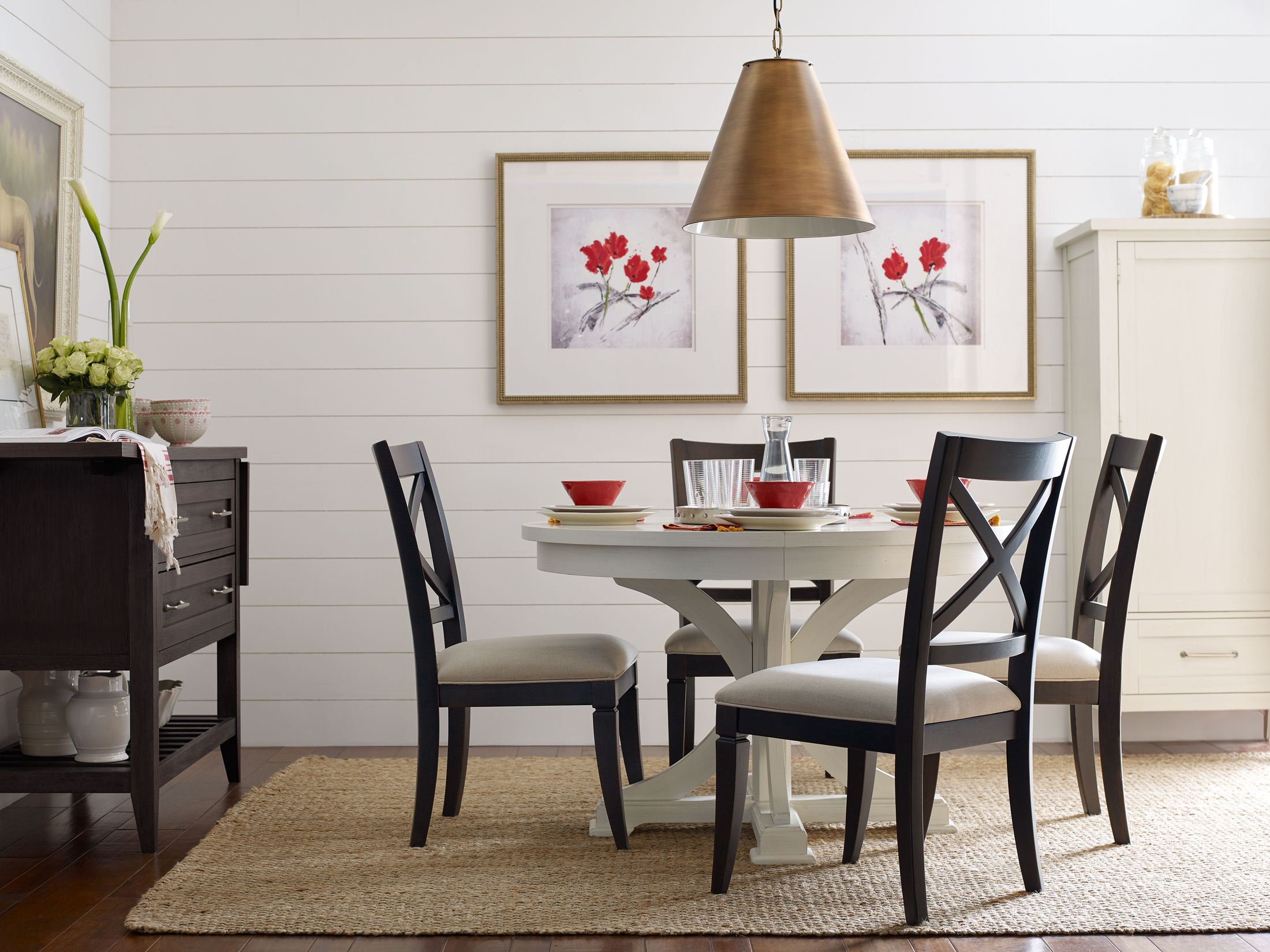 Everyday Sea Salt Round To Oval Pedestal Dining Room Set By Rachael Ray
