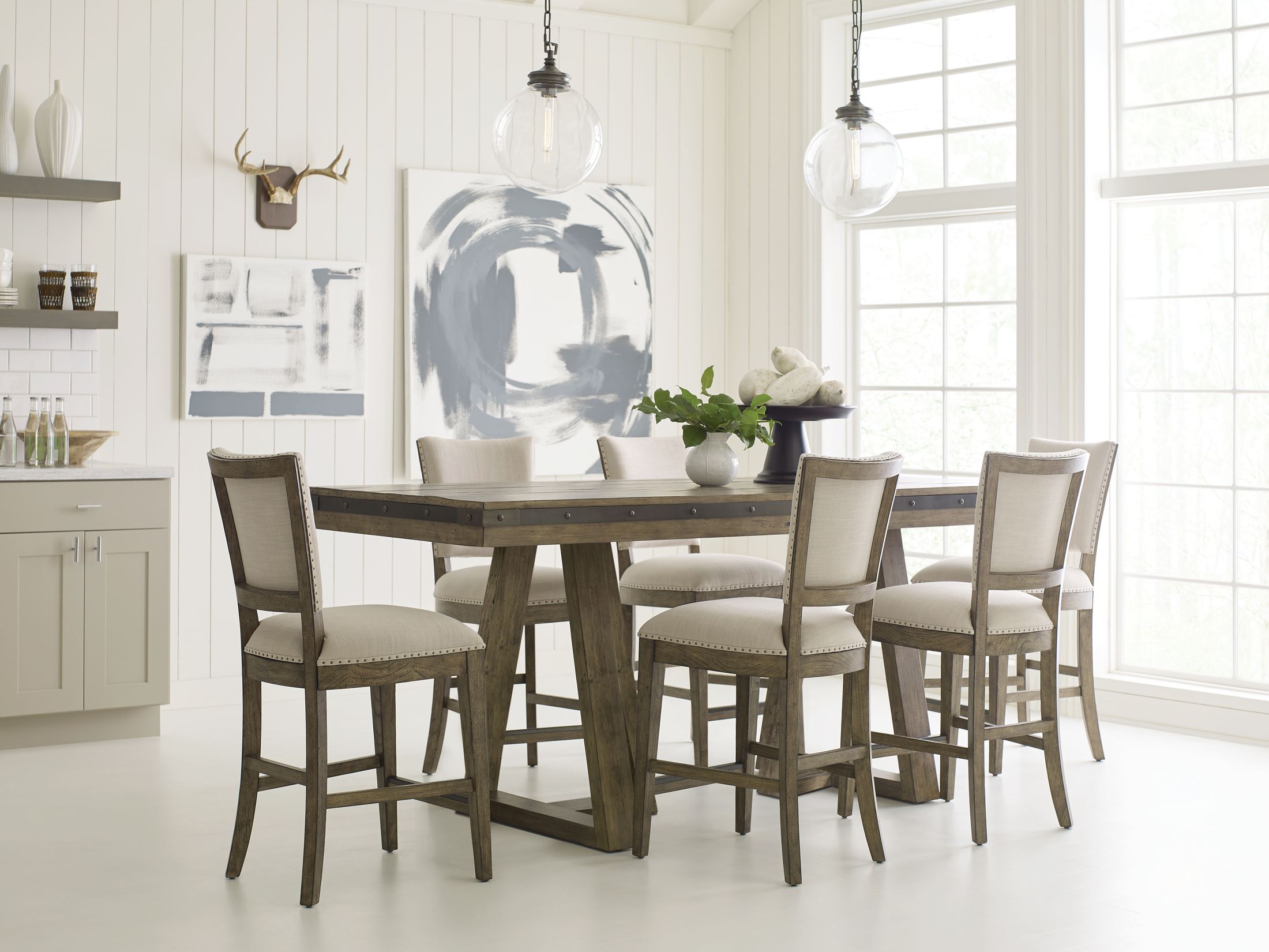 Plank Road Stone Kimler Counter Height Dining Room Set