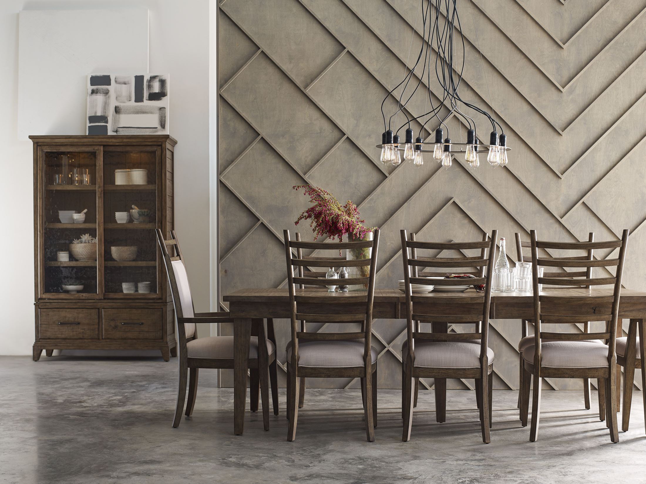 Plank Road Stone Rankin Extendable Rectangular Dining Room Set by