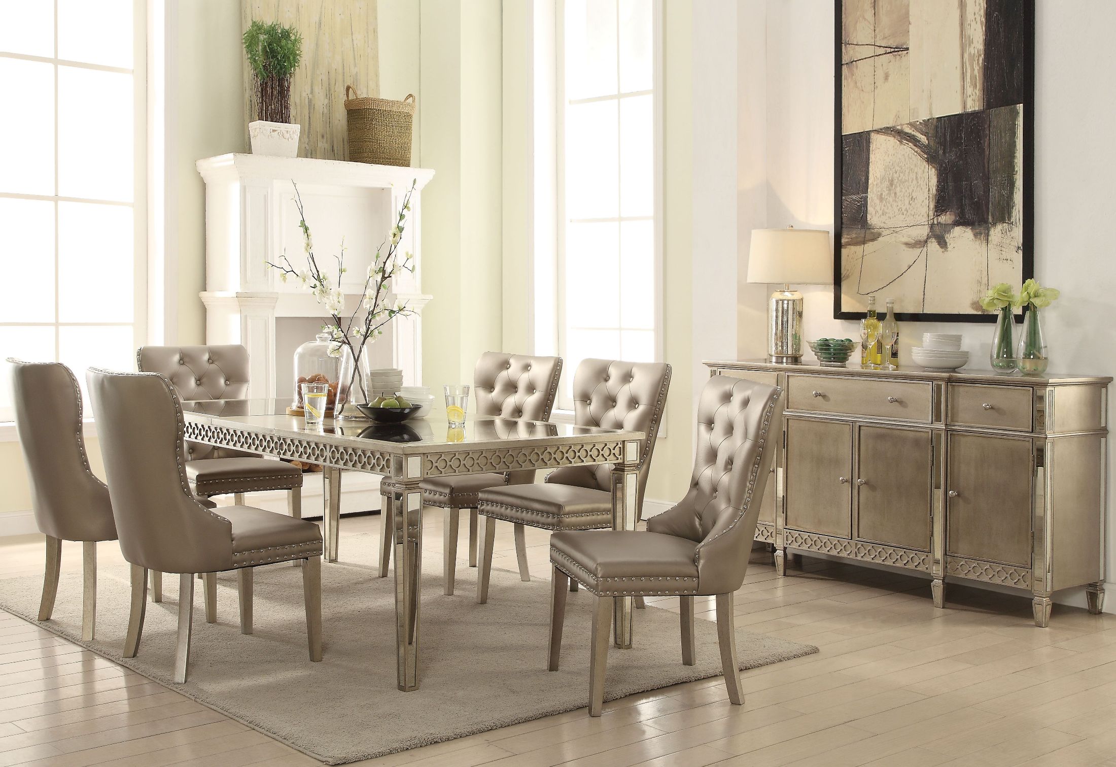 Kacela Champagne Dining Room Set by ACME 1StopBedrooms