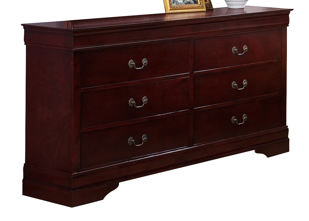 Crown Mark Crown Mark Furniture Louis Philip Dresser in Cherry B38001