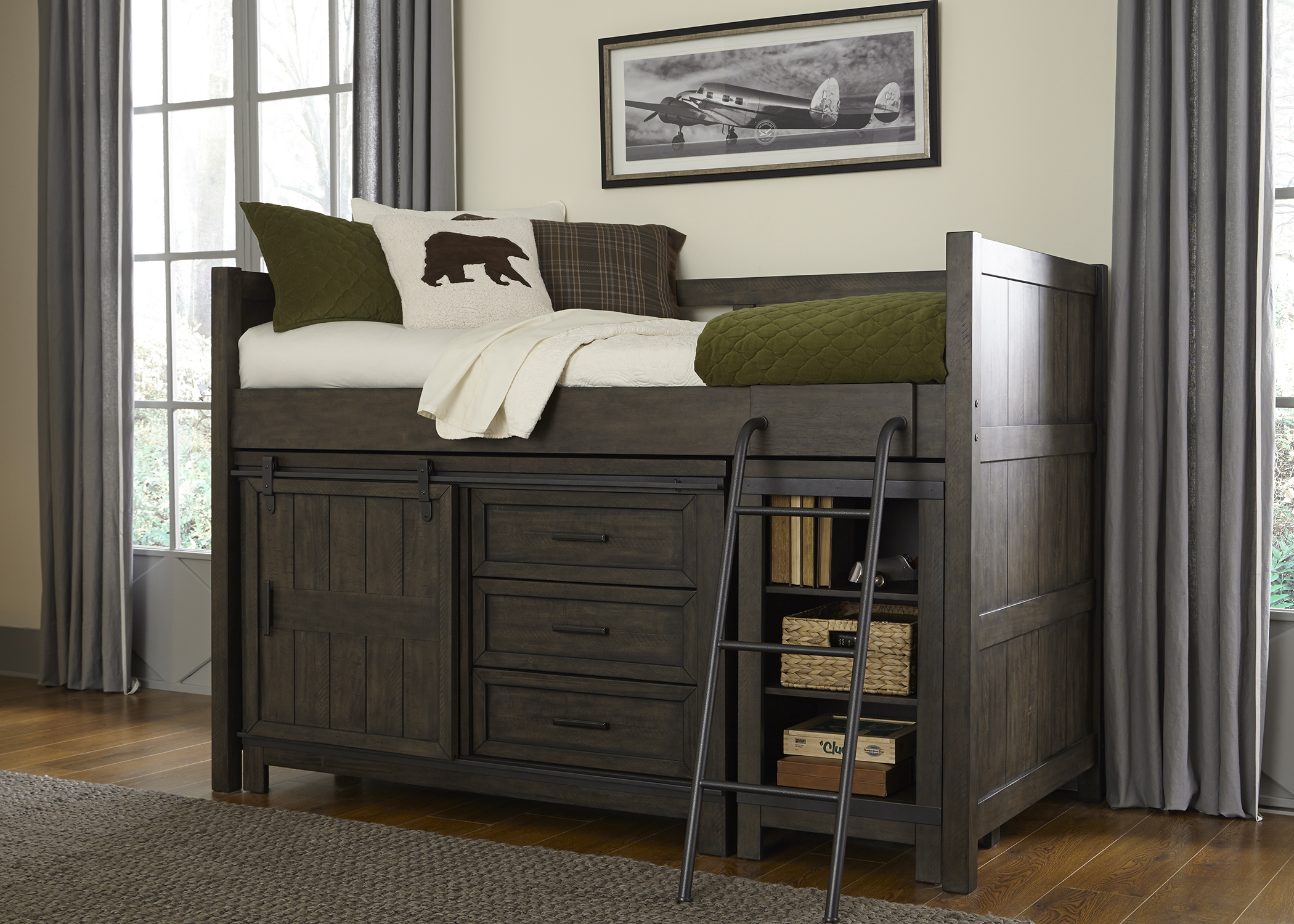 Liberty Thornwood Gray Twin Loft Bed Thornwood Collection 6 Reviews