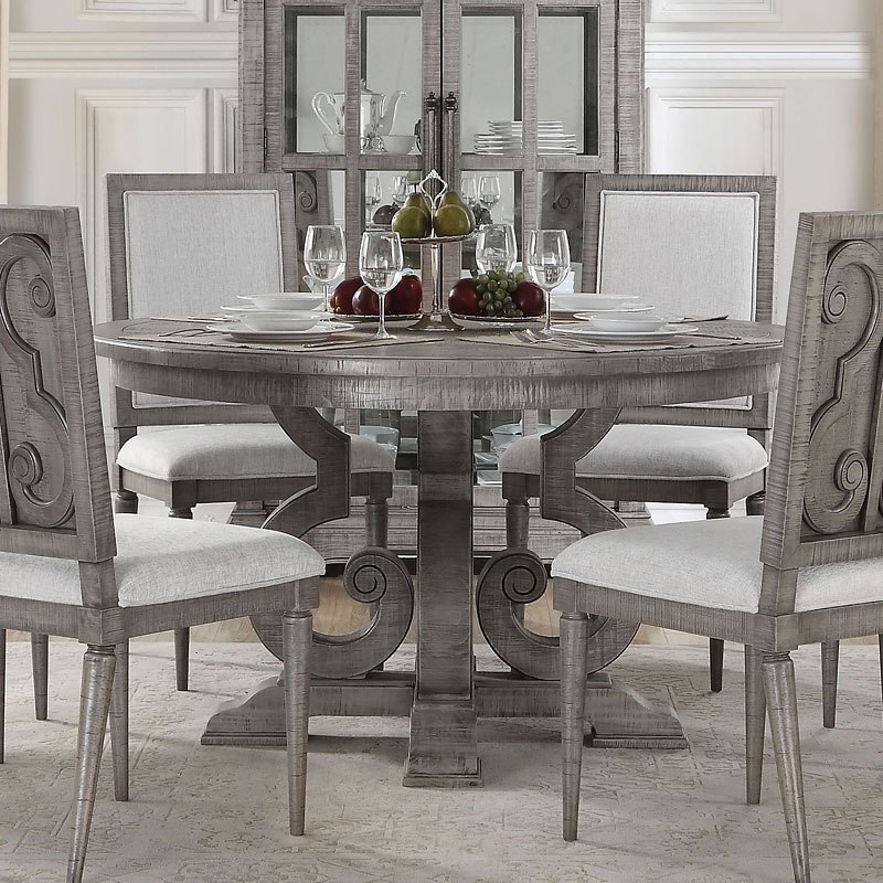 Artesia Round Dining Table 1stopbedrooms Artesia Round Dining Table 1stopbedrooms, White And Gray Round Dining Table Set