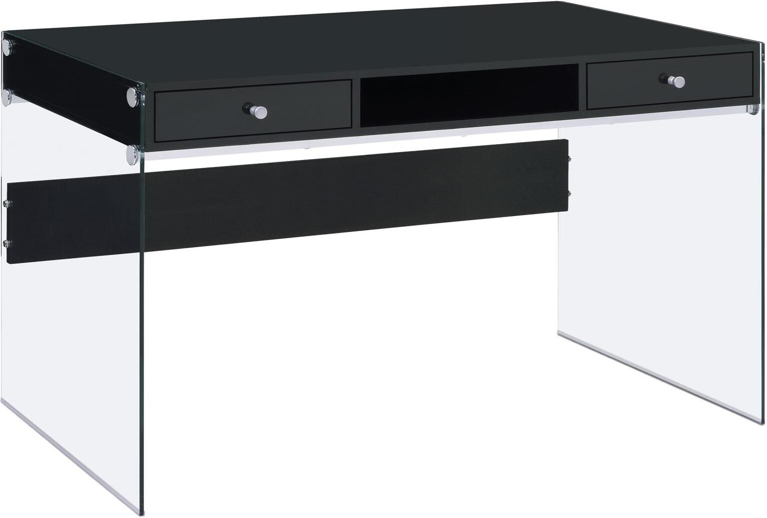 Black desk deals no drawers