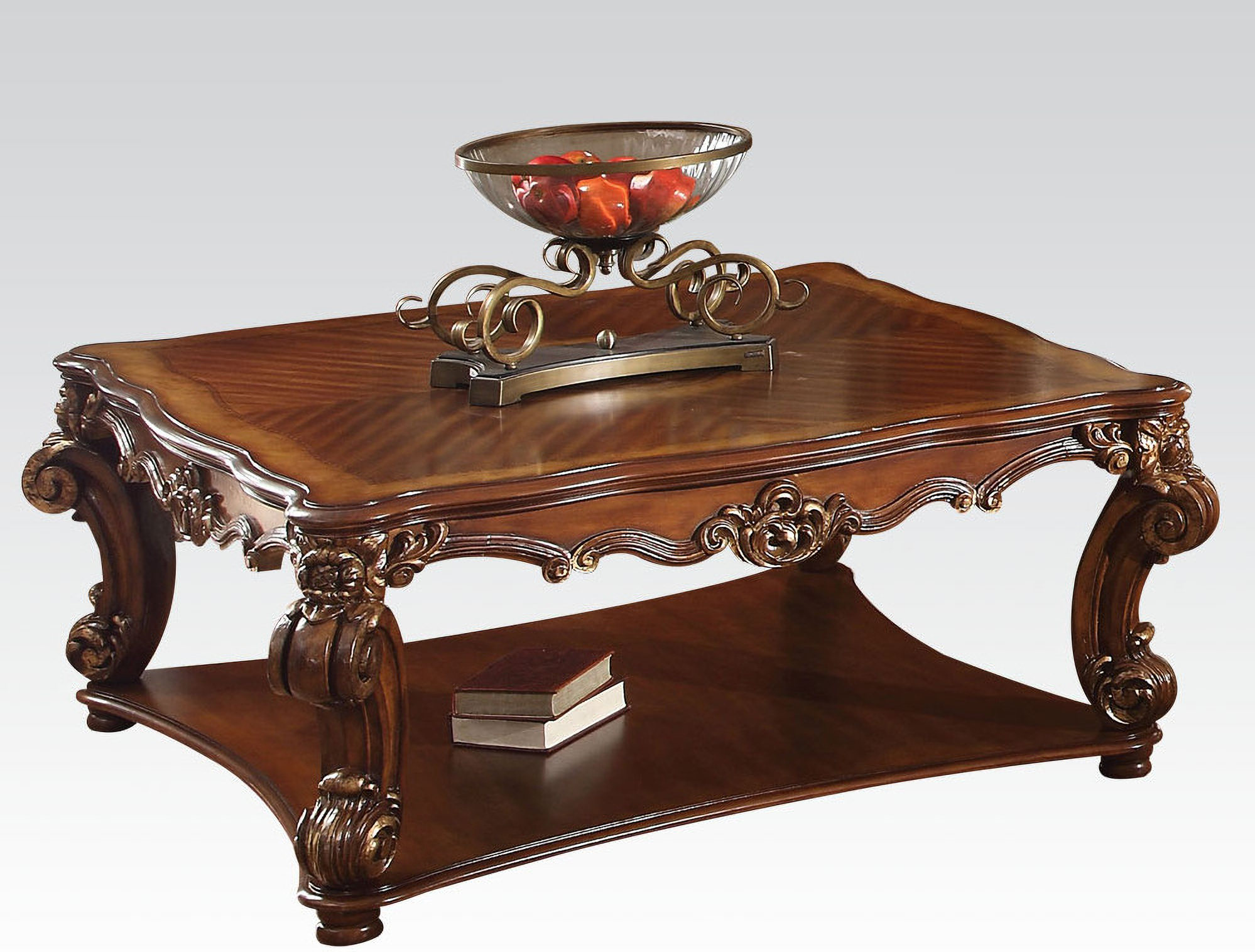 Acme Vendome Square Coffee Table in Cherry 82002 | 1StopBedrooms