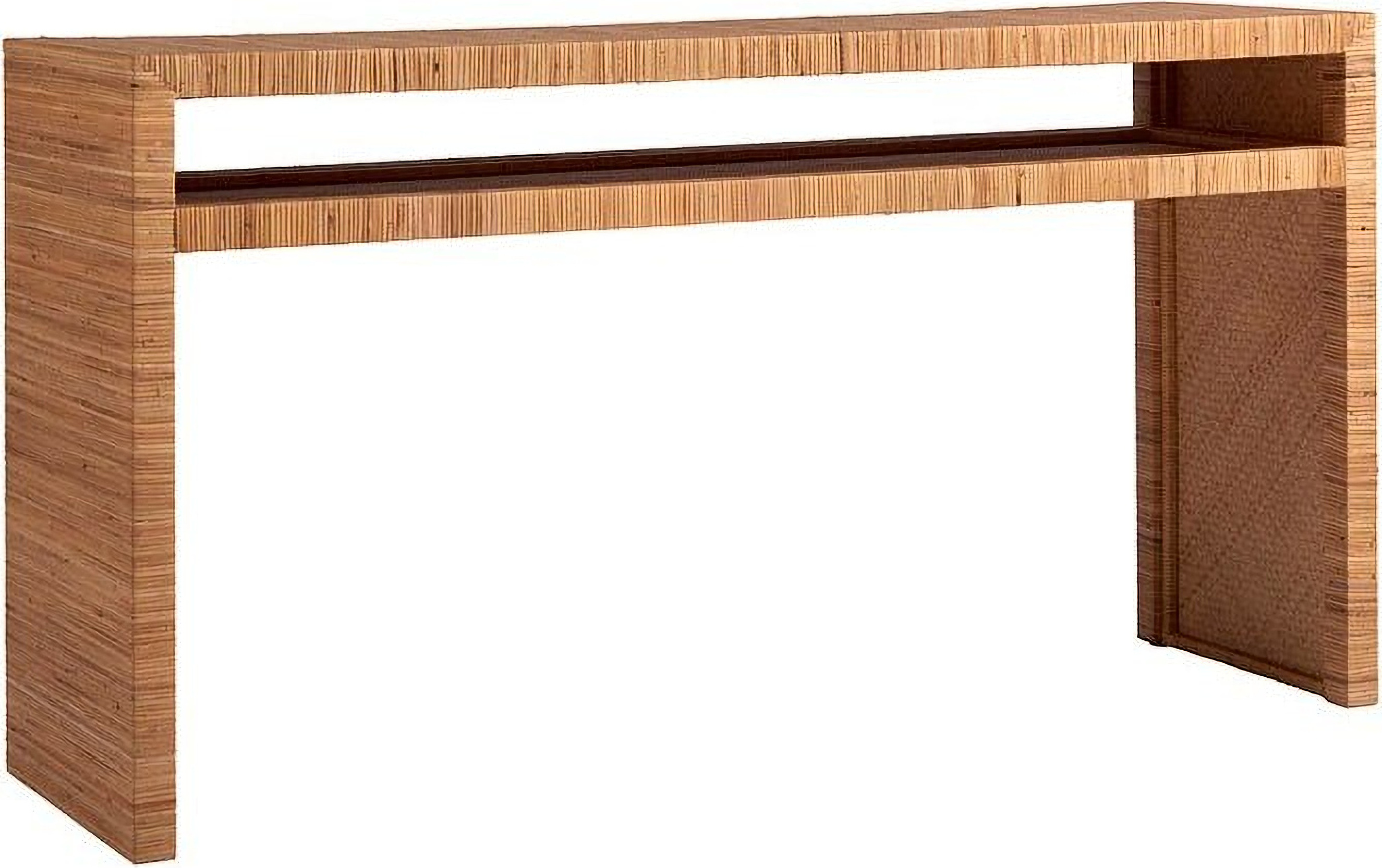 Coastal Living Wrapped Split Rattan Long Key Console Table by Universal ...