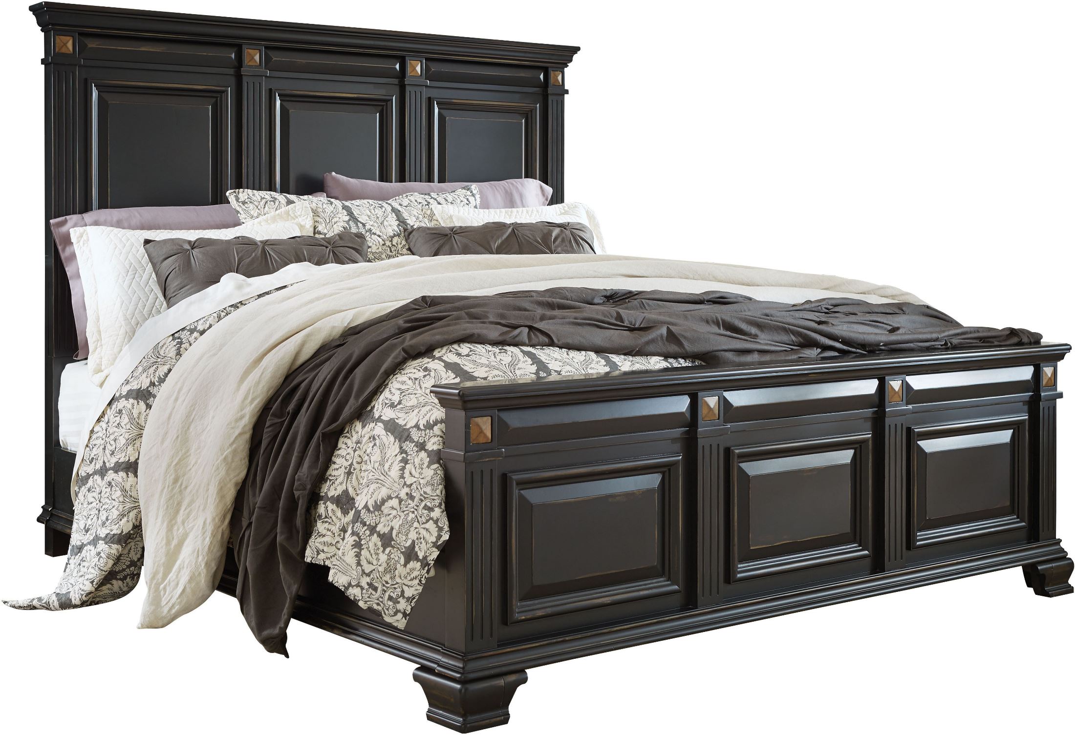 Passages Vintage Black King Panel Bed 1stopbedrooms