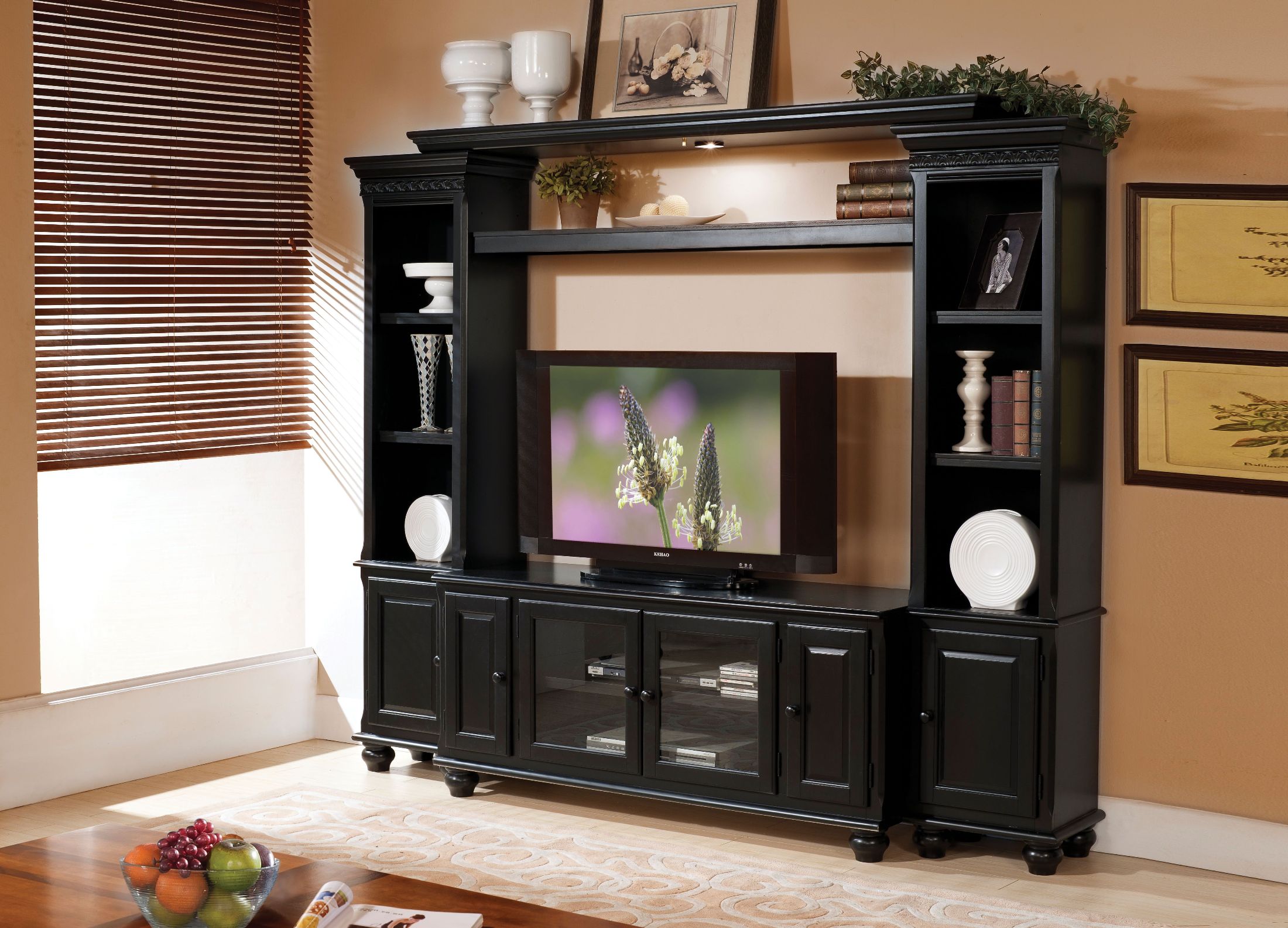 Ferla Black Entertainment Center by ACME 1StopBedrooms