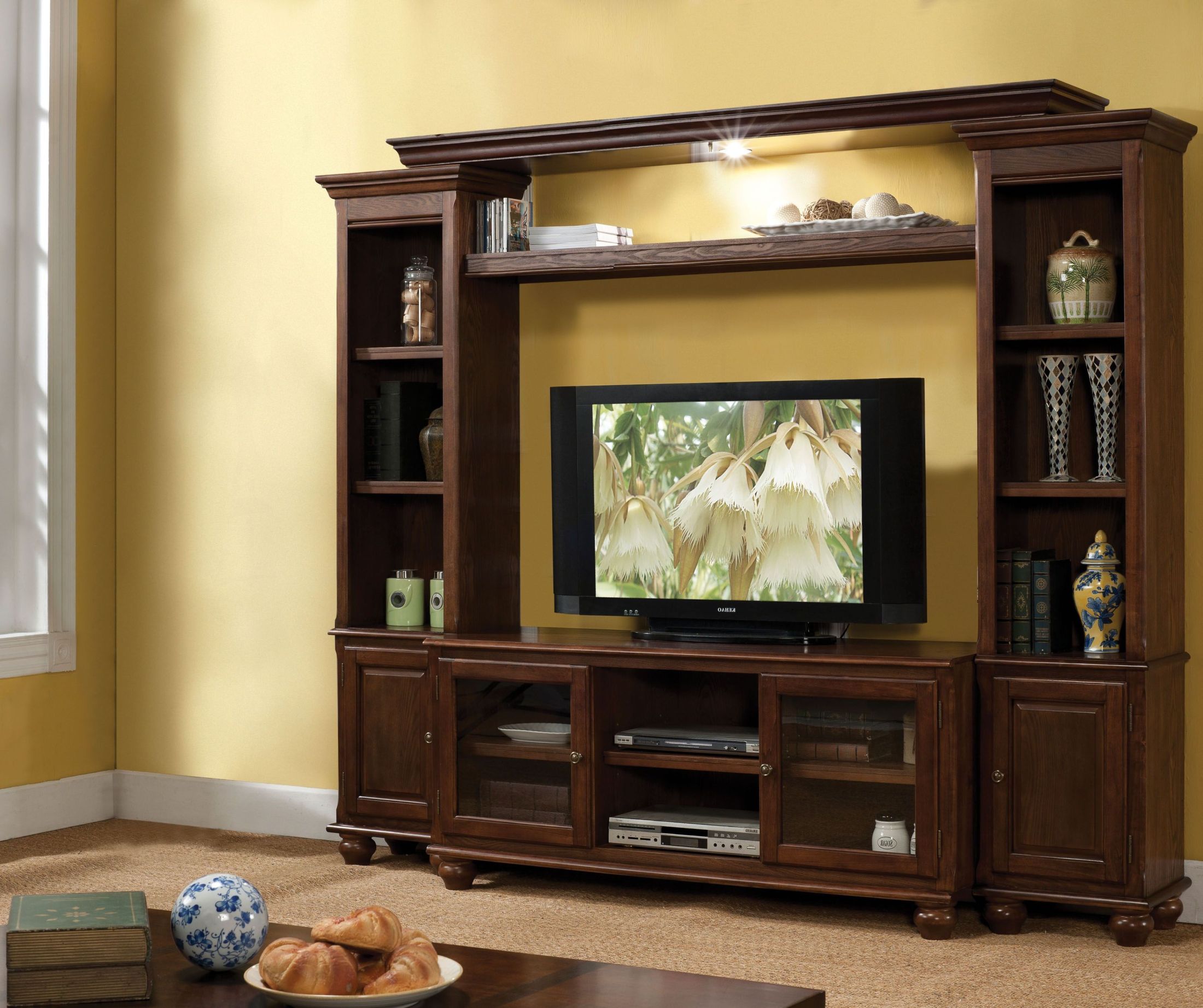 Dita Walnut Entertainment Center by ACME | 1StopBedrooms