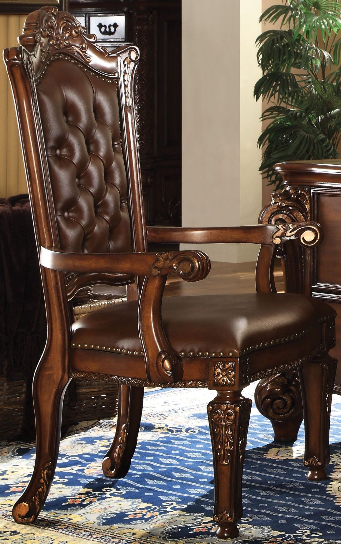 Vendome Cherry Executive Arm Chair by ACME | 1StopBedrooms