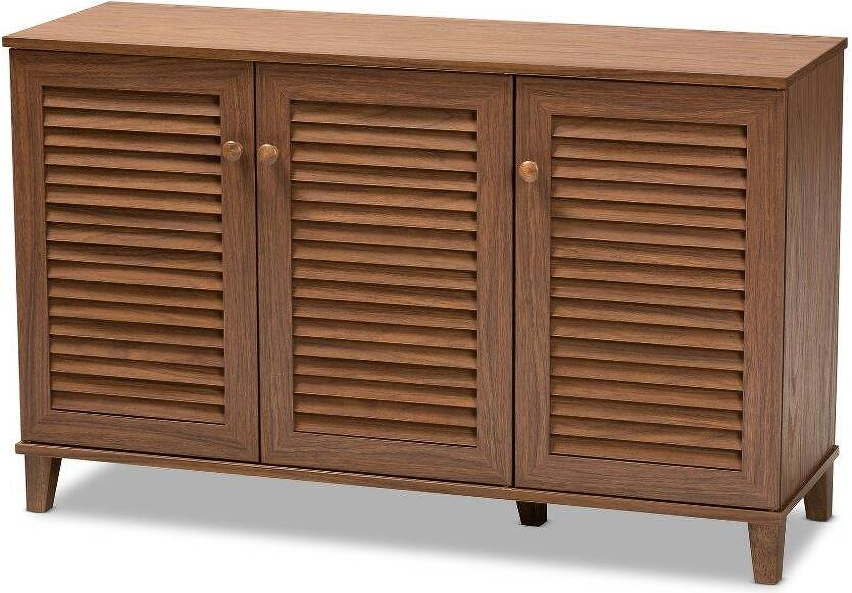 Baxton Studio Coolidge Modern and Contemporary Walnut Finished 8