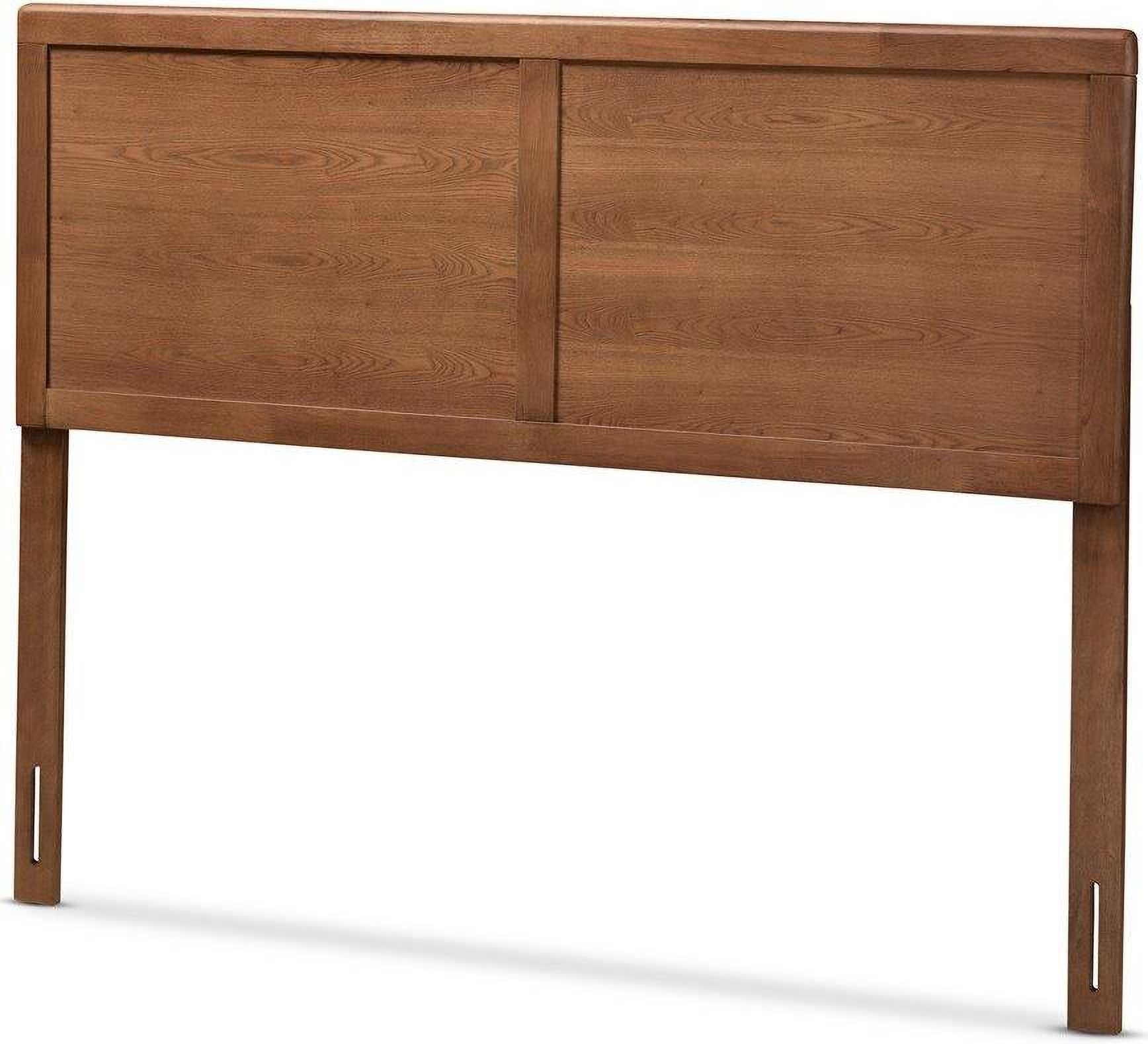 Baxton Studio Raya MidCentury Modern Walnut Brown Finished Wood King