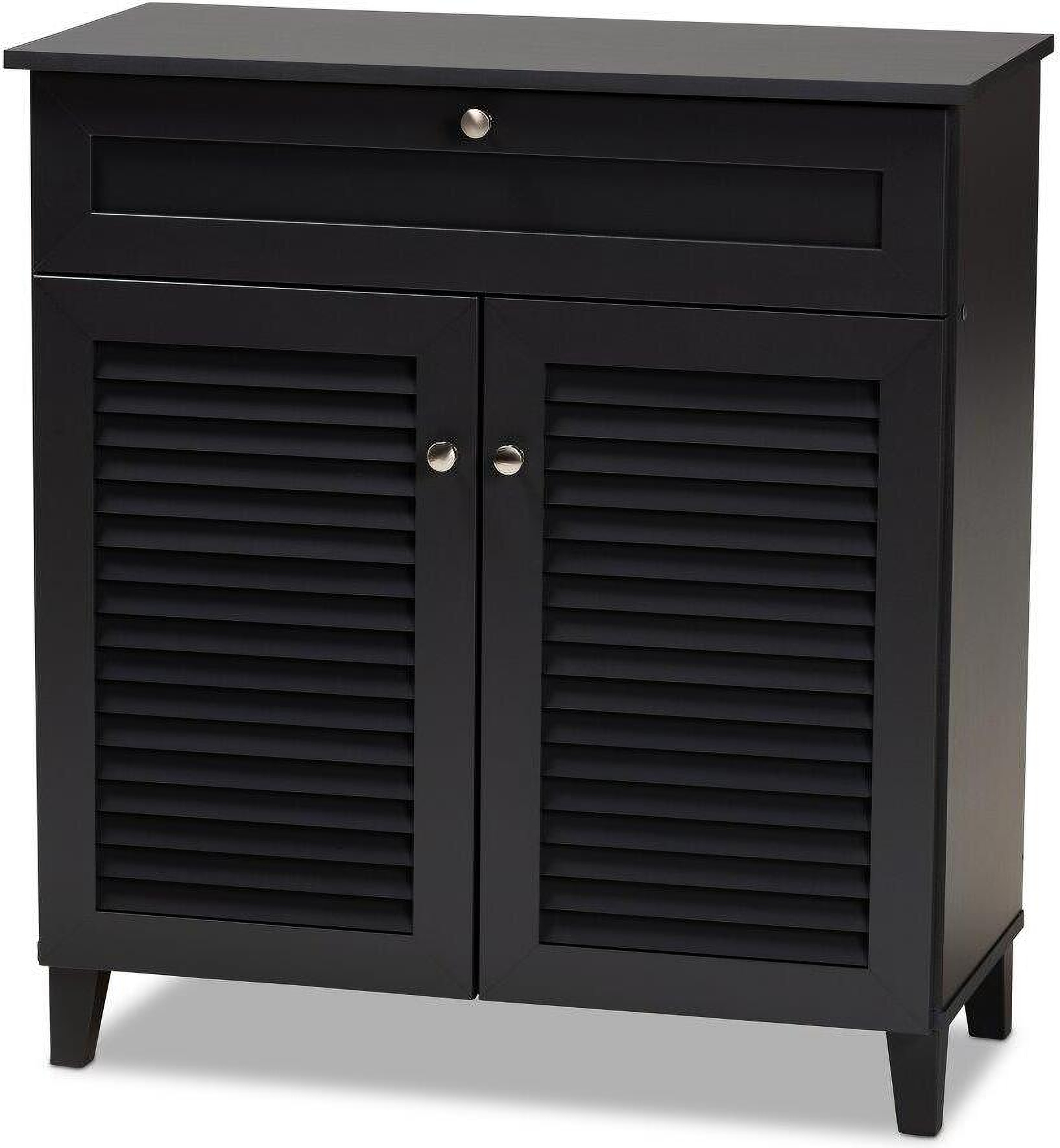 Coolidge Baxton Studio Warren Espresso Shoe Cabinet Baxton Studio