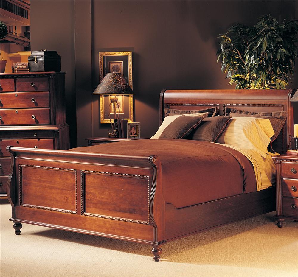 Durham Furniture Savile Row Sleigh Bedroom Set In Victorian Mahogany