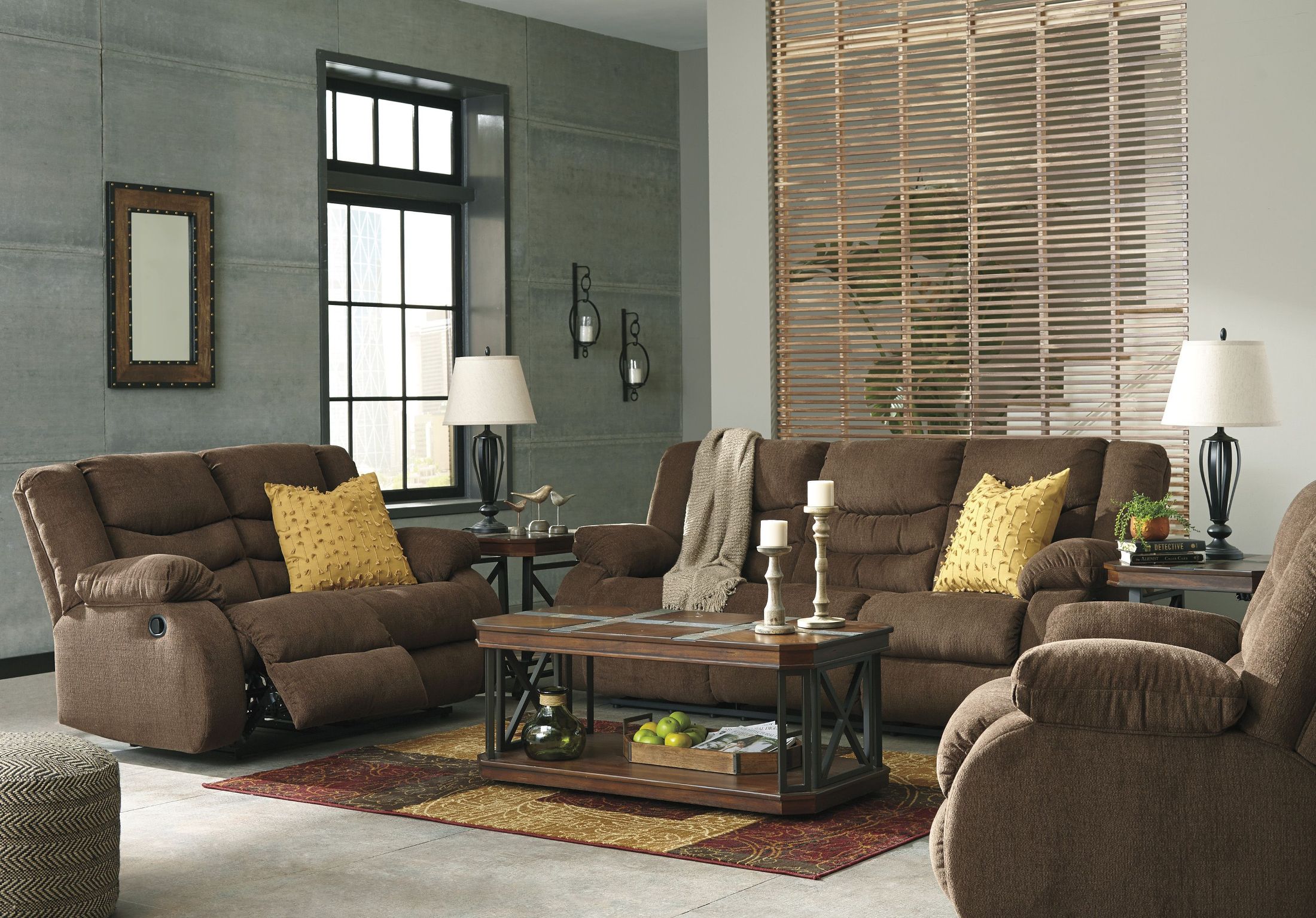 chocolate living room set