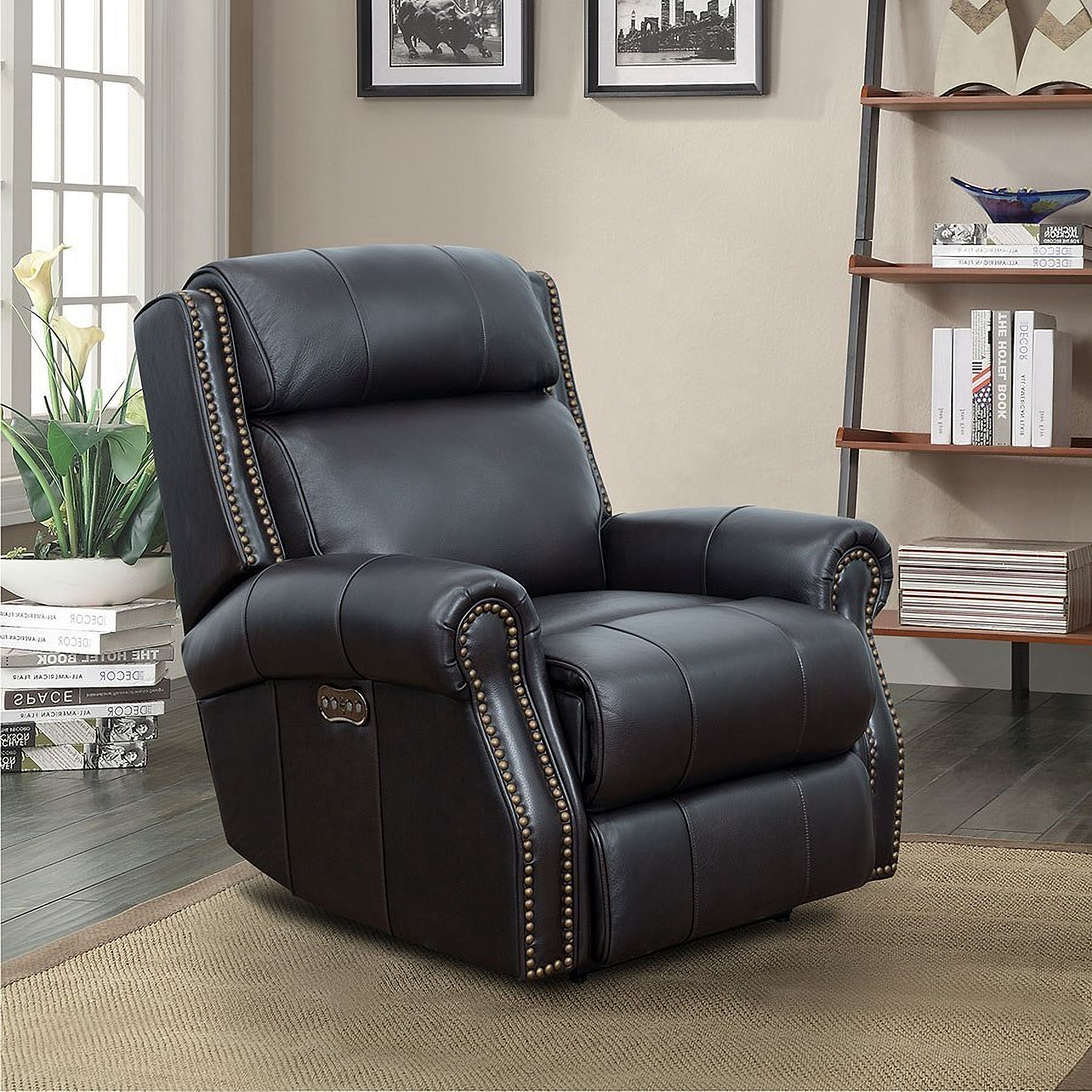 Catnapper Anders Power Lay Flat Recliner with Power Headrest in Dark Chocolate