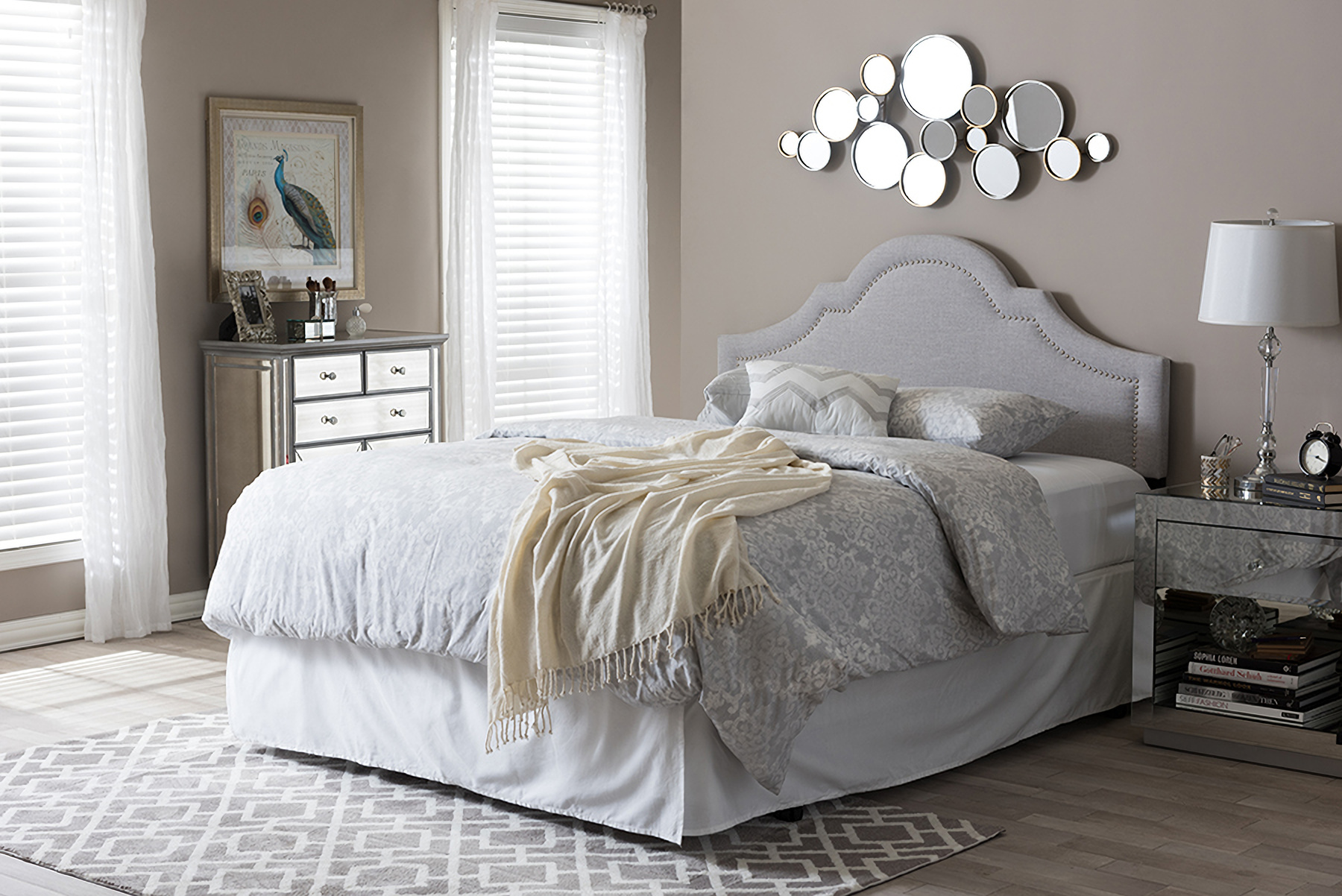 Baxton Studio Rita Modern And Contemporary Grayish Beige Fabric