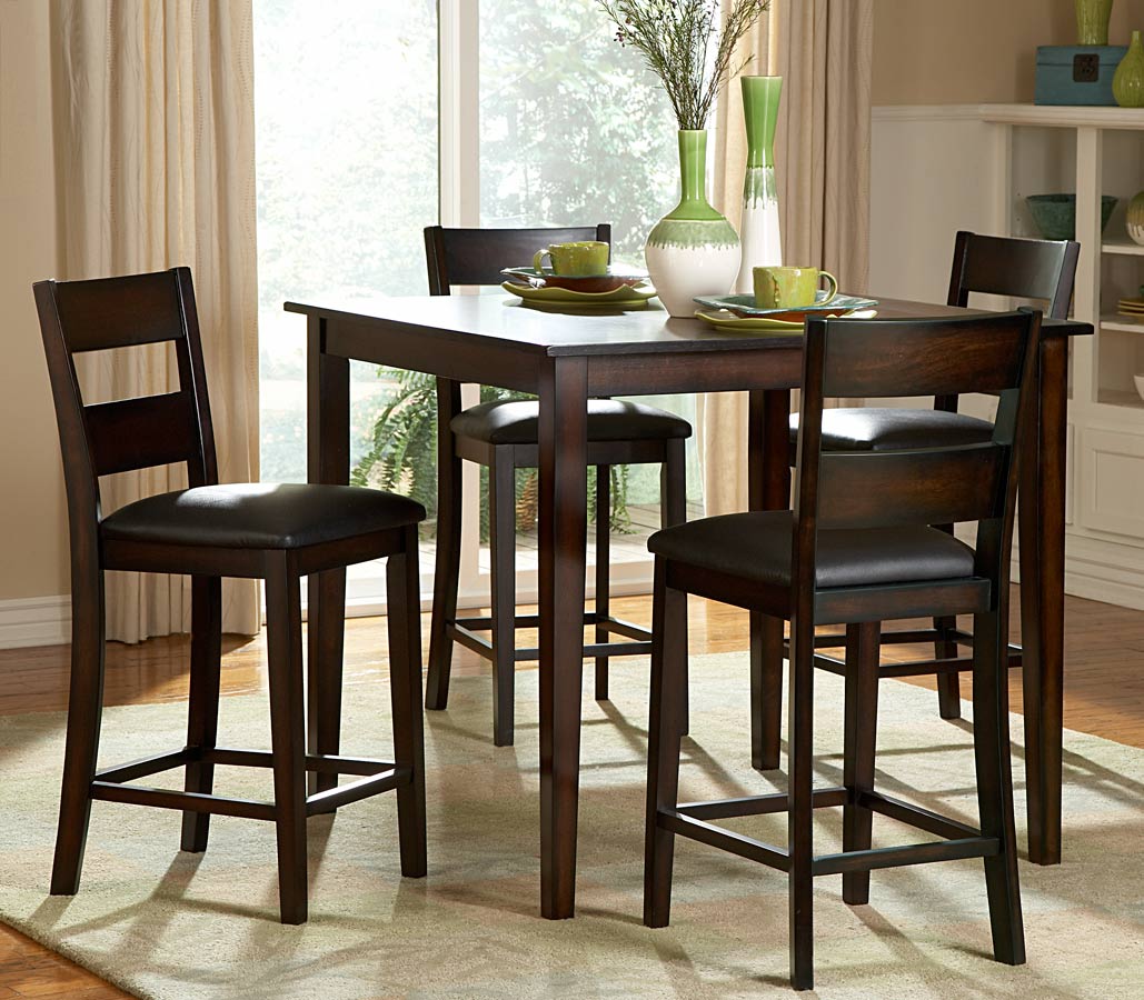 dining room table with high chairs