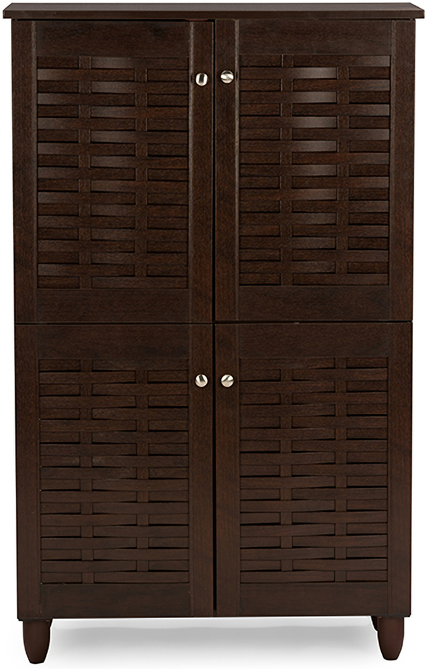 Baxton Studio Winda Modern And Contemporary 4-Door Dark Brown - Main Image