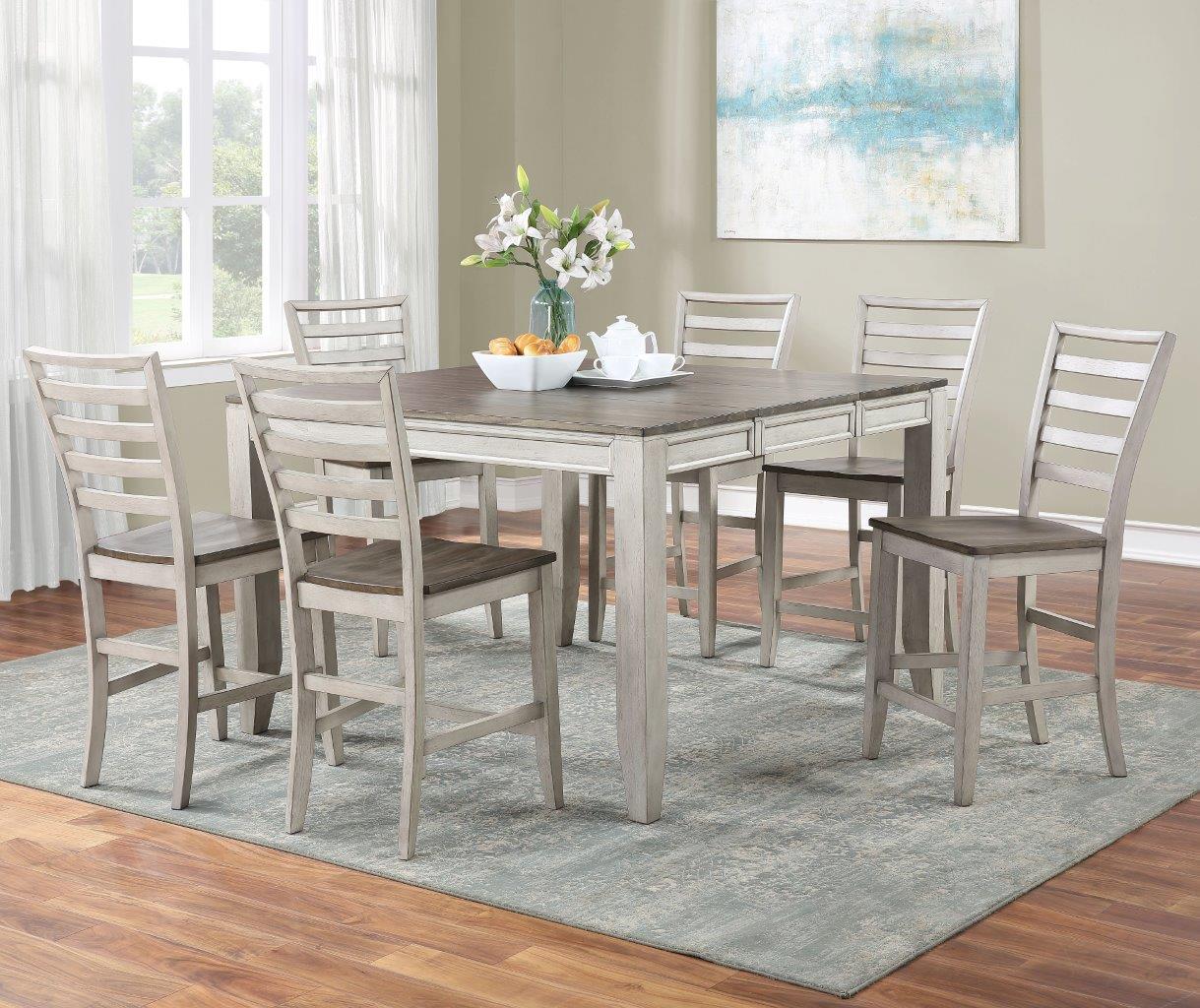 Steve silver counter 2025 height dining sets