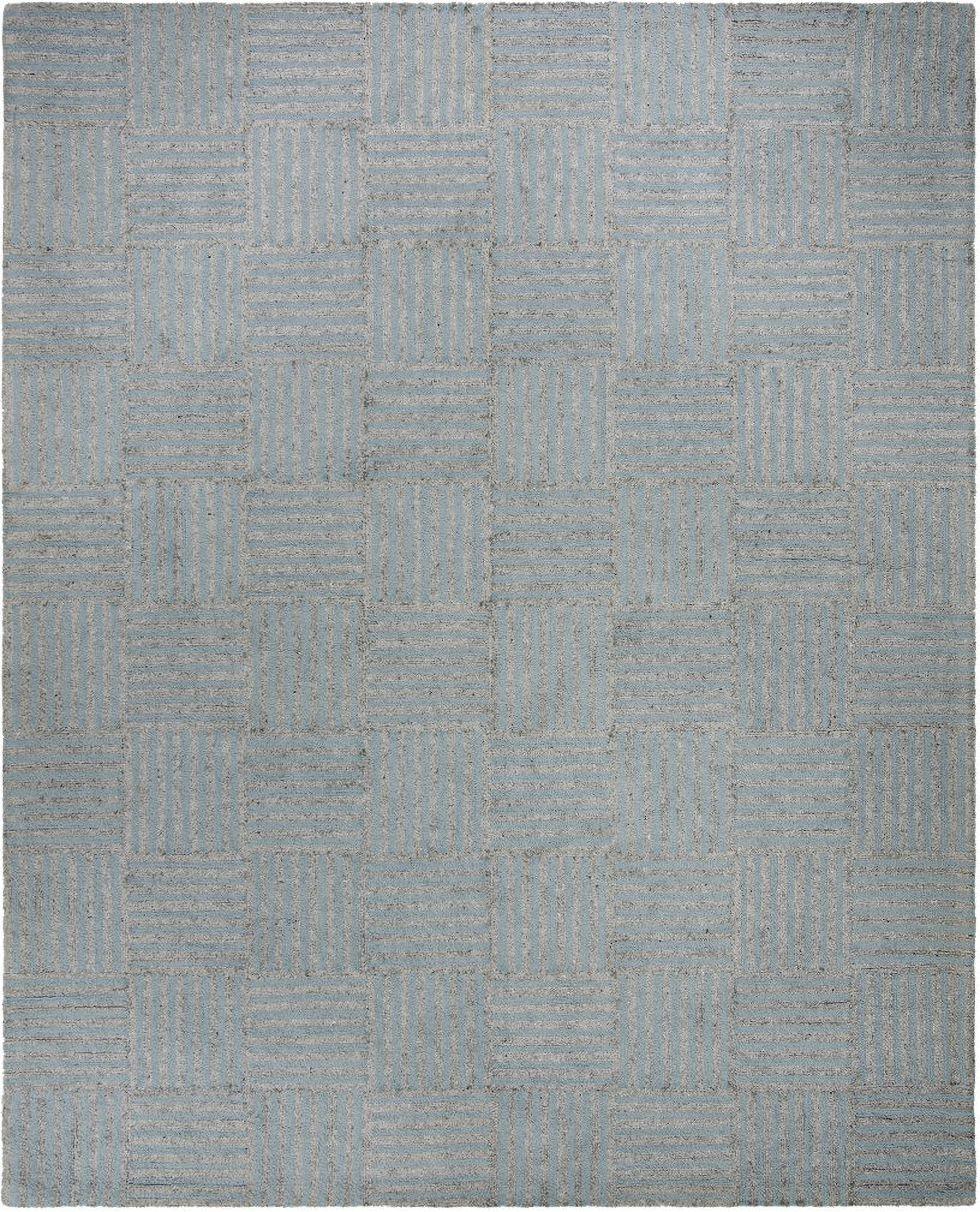 Abstract Hand Tufted Blue and Grey 8' x 10' Large Rectangle Rugs by ...