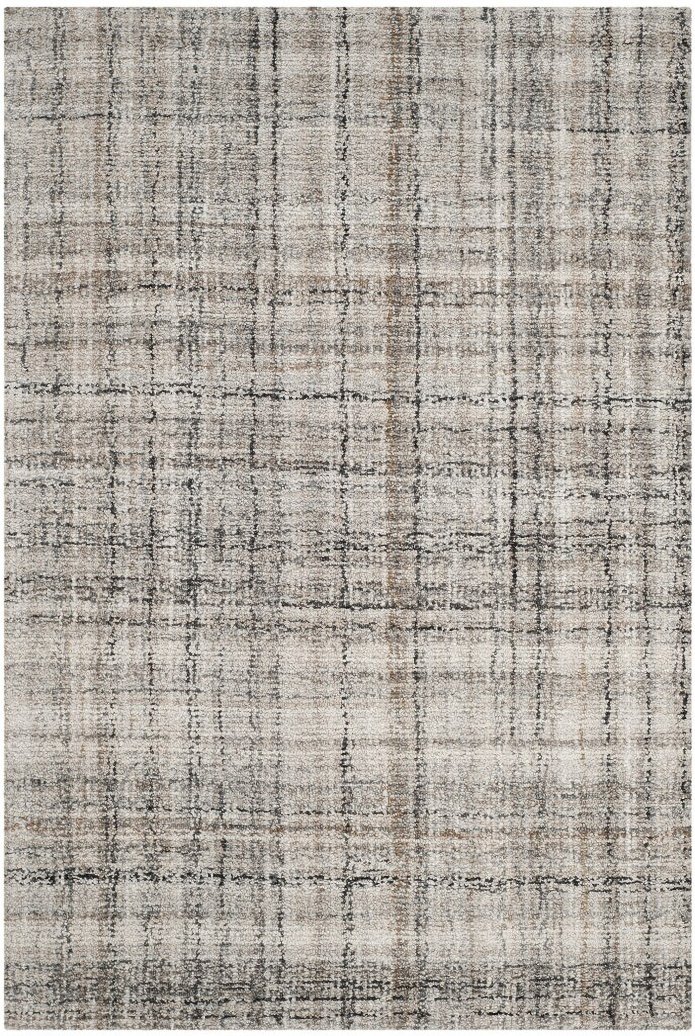 Abstract Hand Tufted Camel and Black 4' x 6' Small Rectangle Rugs by ...