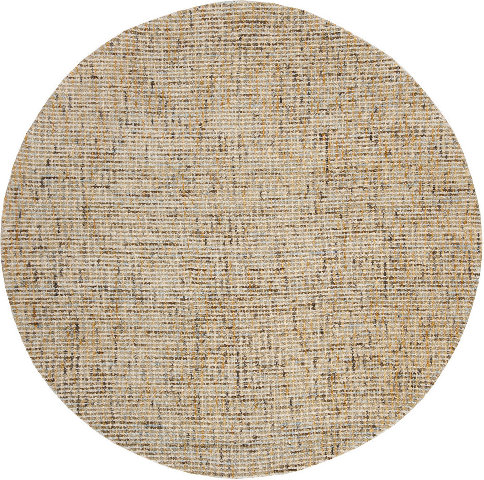 Abstract Hand Tufted Gold and Blue 8' x 8' Round Rugs by Safavieh ...