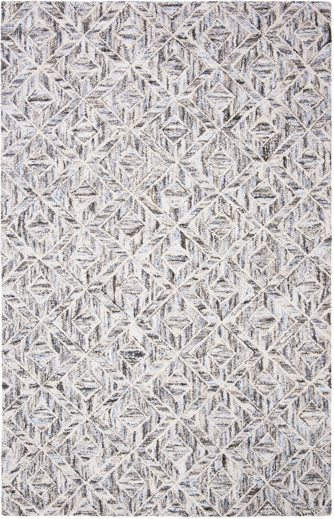 Abstract Hand Tufted Grey and Beige 6' x 9' Medium Rectangle Rugs ...