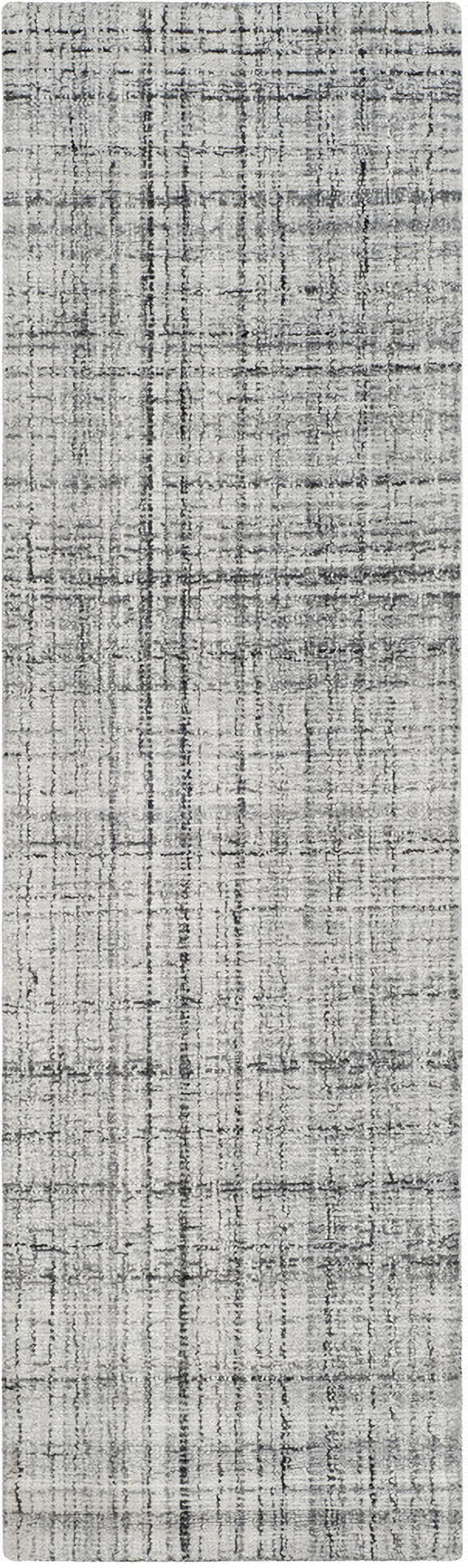 Abstract Hand Tufted Grey and Black 2'-3