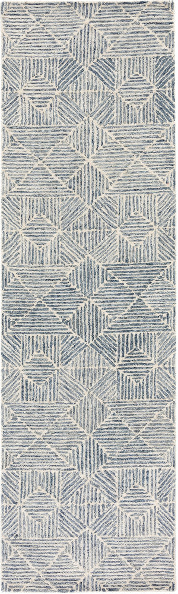 Abstract Hand Tufted Grey and Ivory 2'-3