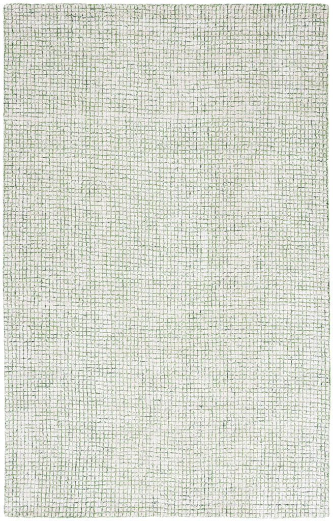 Abstract Hand Tufted Ivory and Green 10' x 14' Large Rectangle Rugs by ...