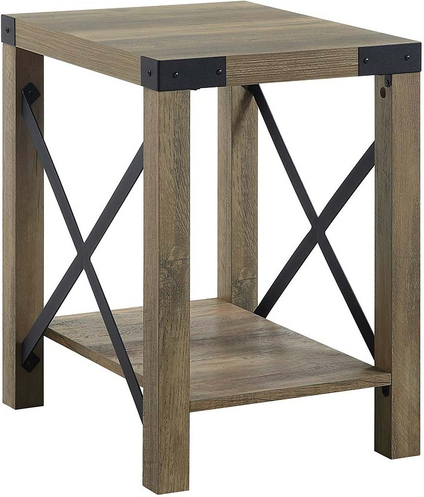 Shop ACME Idella Coffee Table, Rustic Oak & Black Finish, Coffee Tables