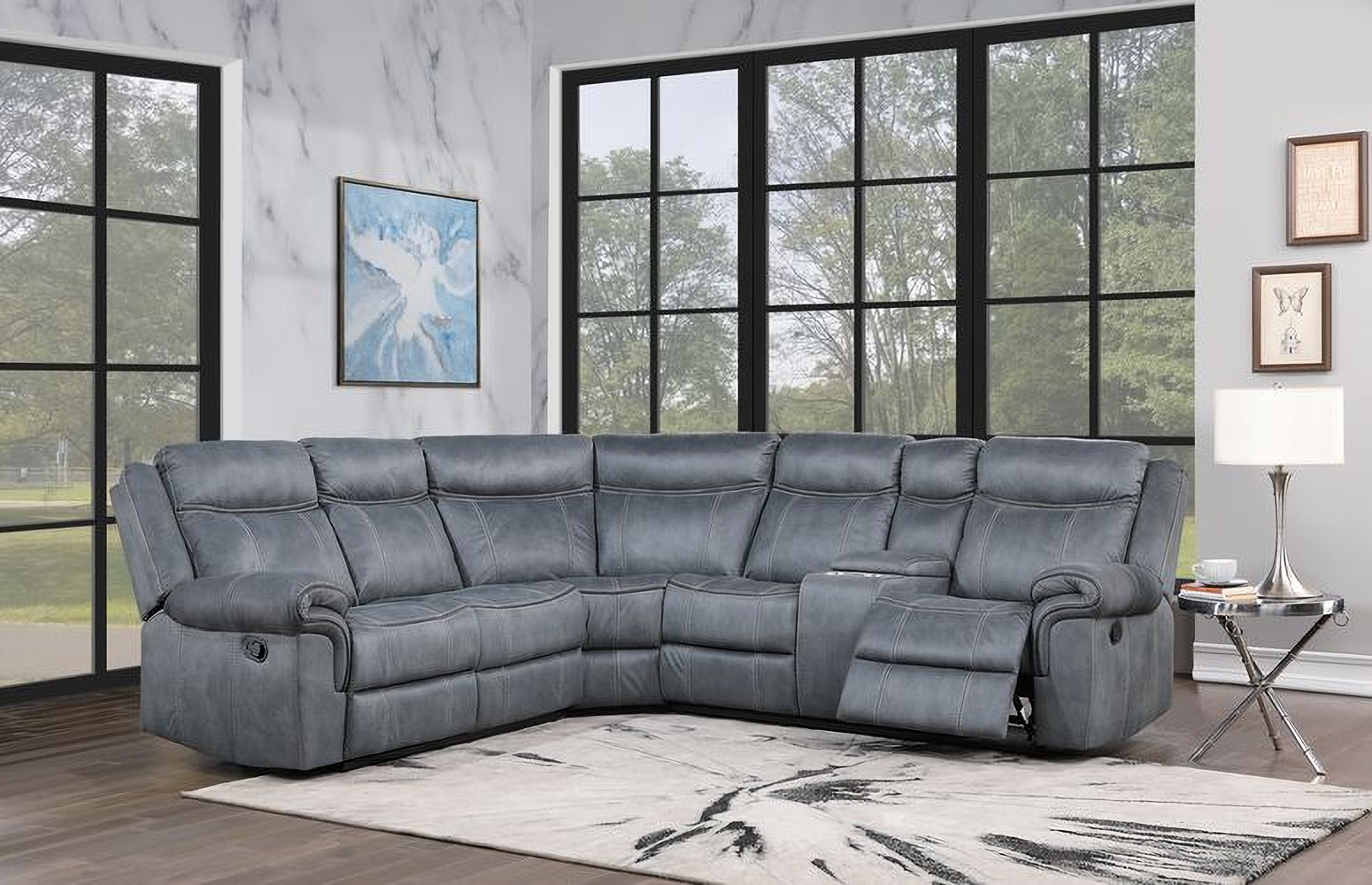 Velvet reclining sectional new arrivals