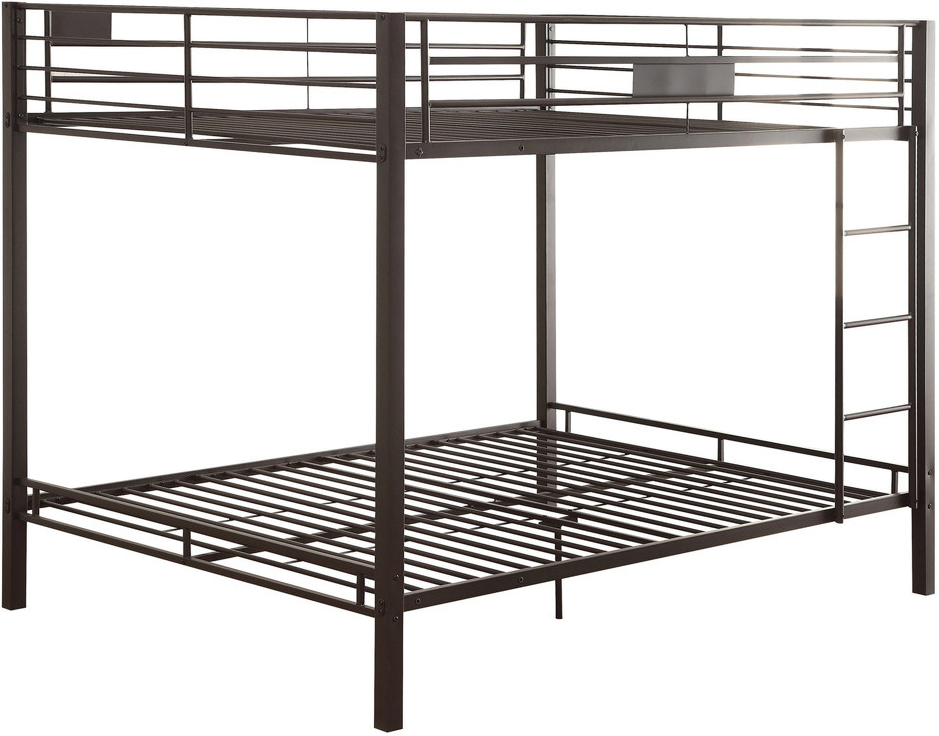 Limbra full over queen on sale black metal bunk bed