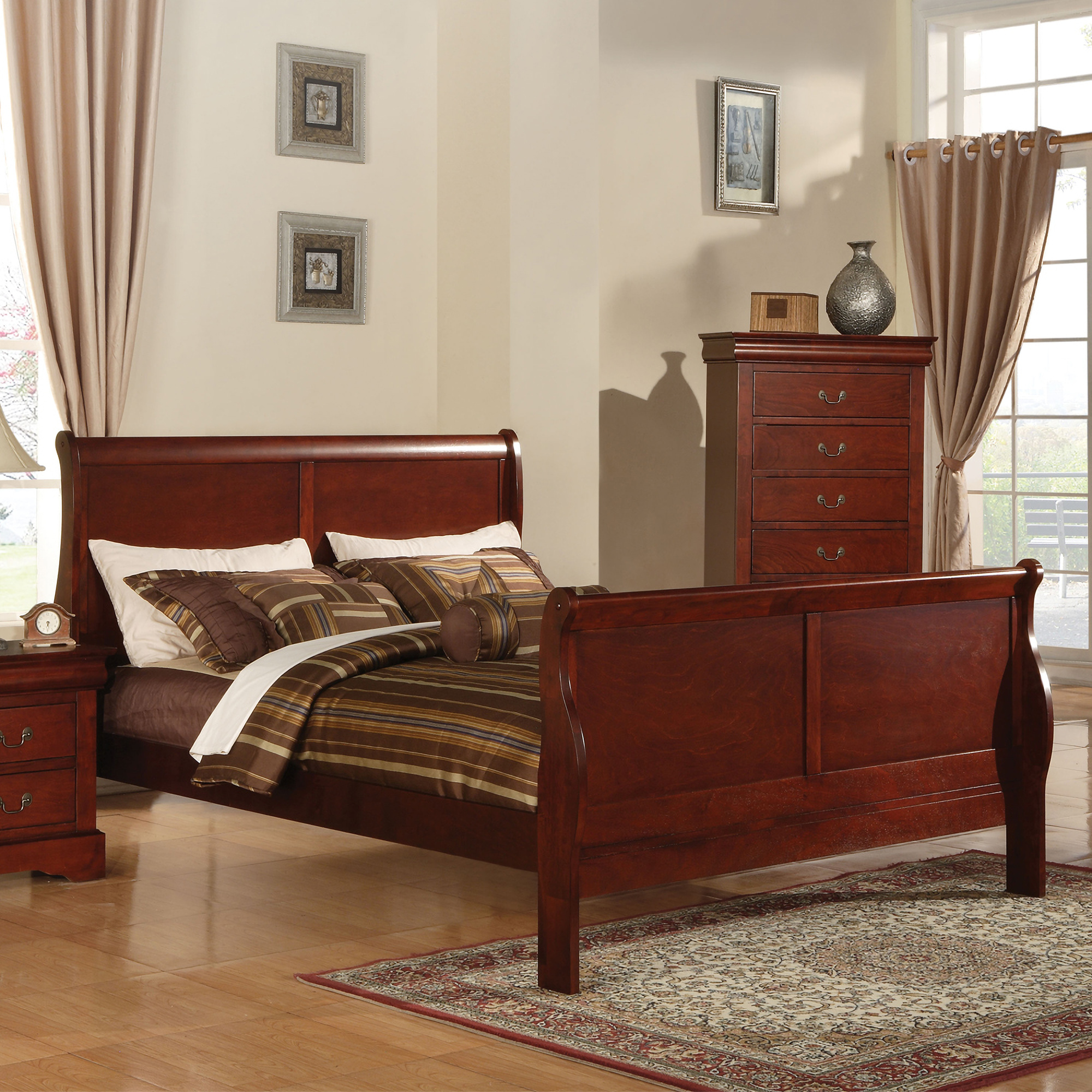  Acme Louis Philippe Nightstand in Cherry : Everything Else