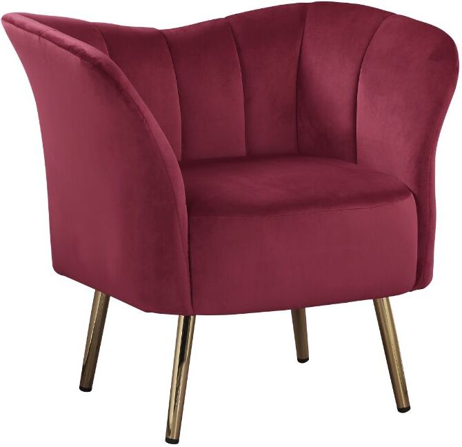 Burgundy velvet accent discount chair