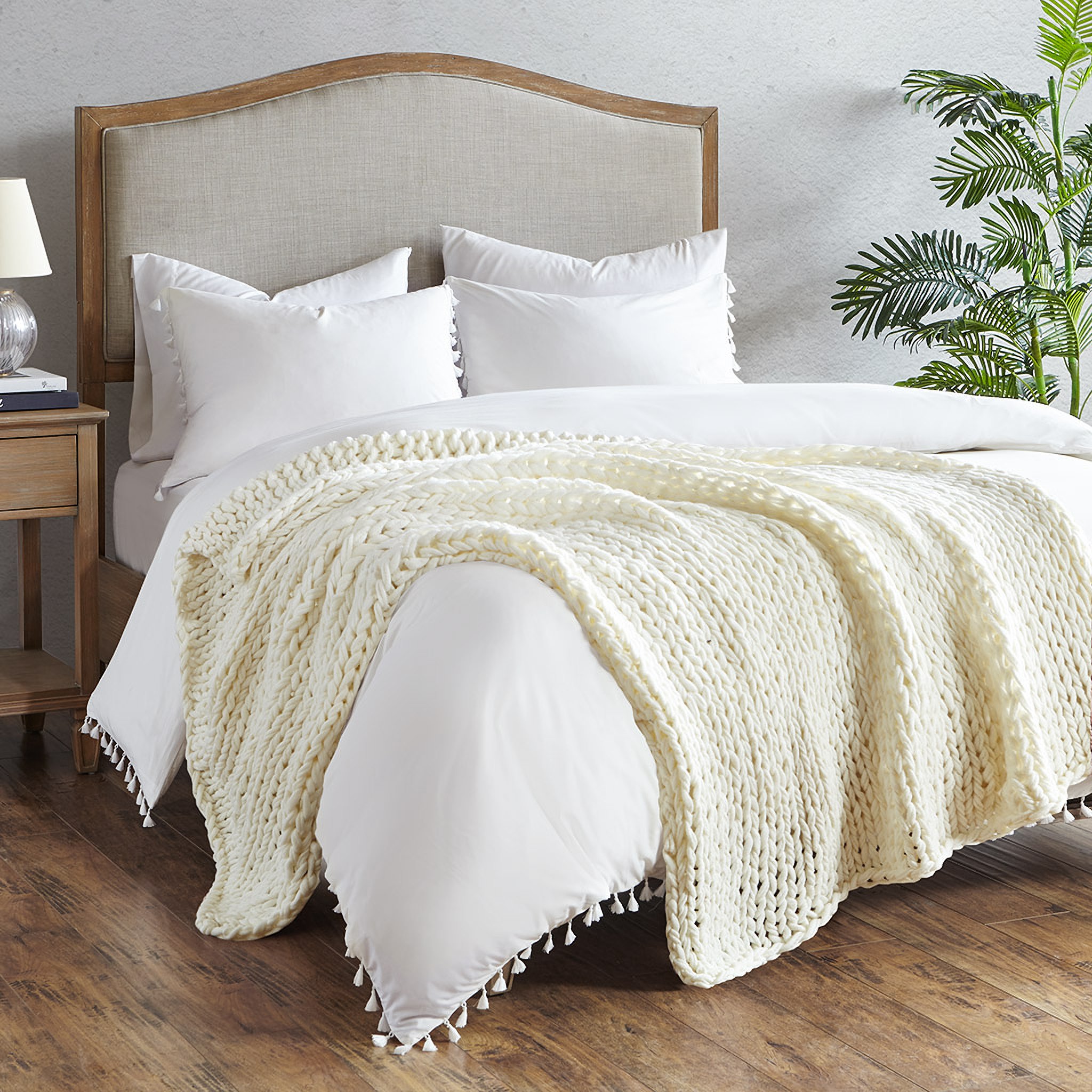 Chunky discount ivory throw