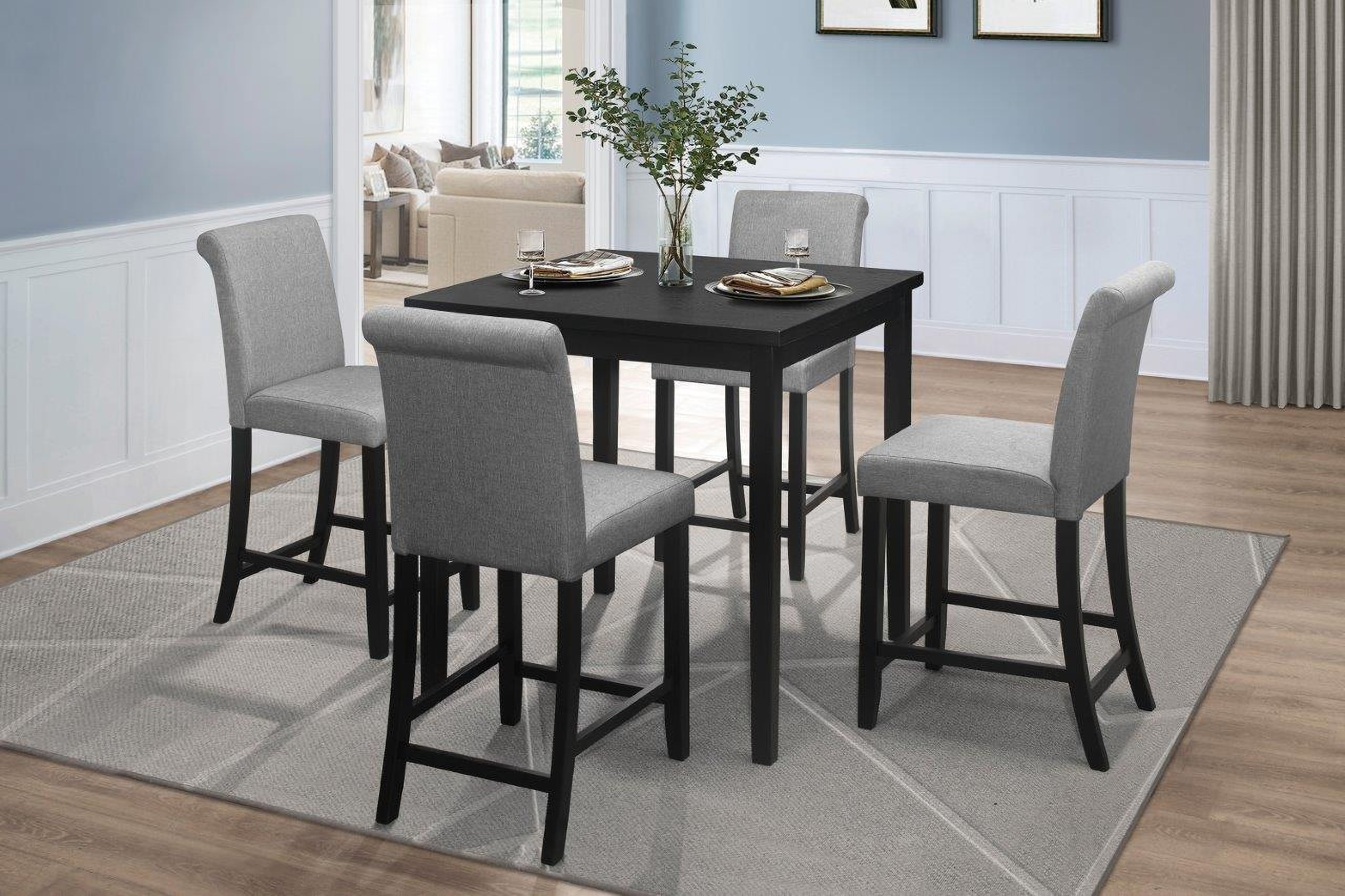 Black bar height dining best sale table set