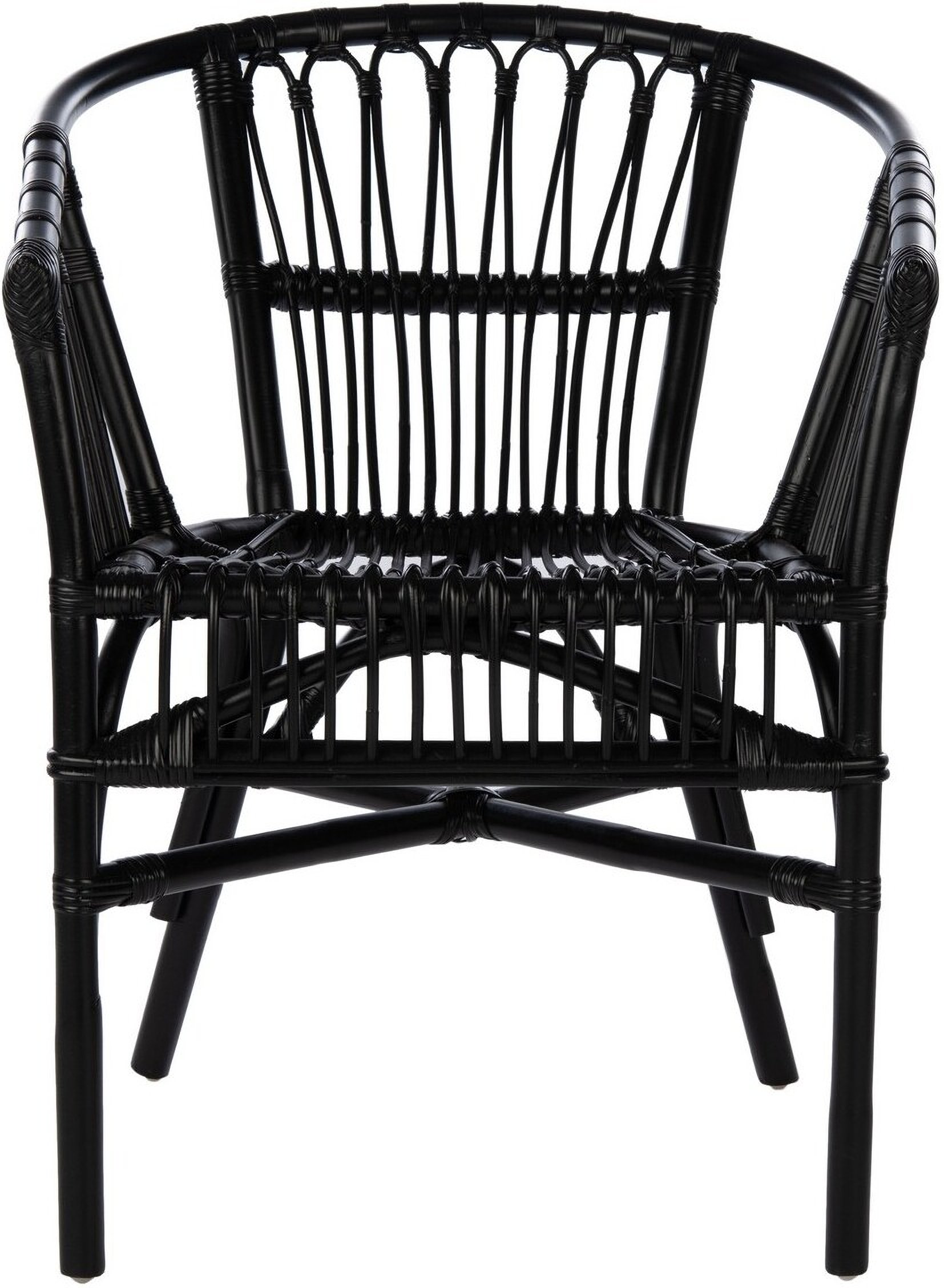 Black rattan on sale accent chair