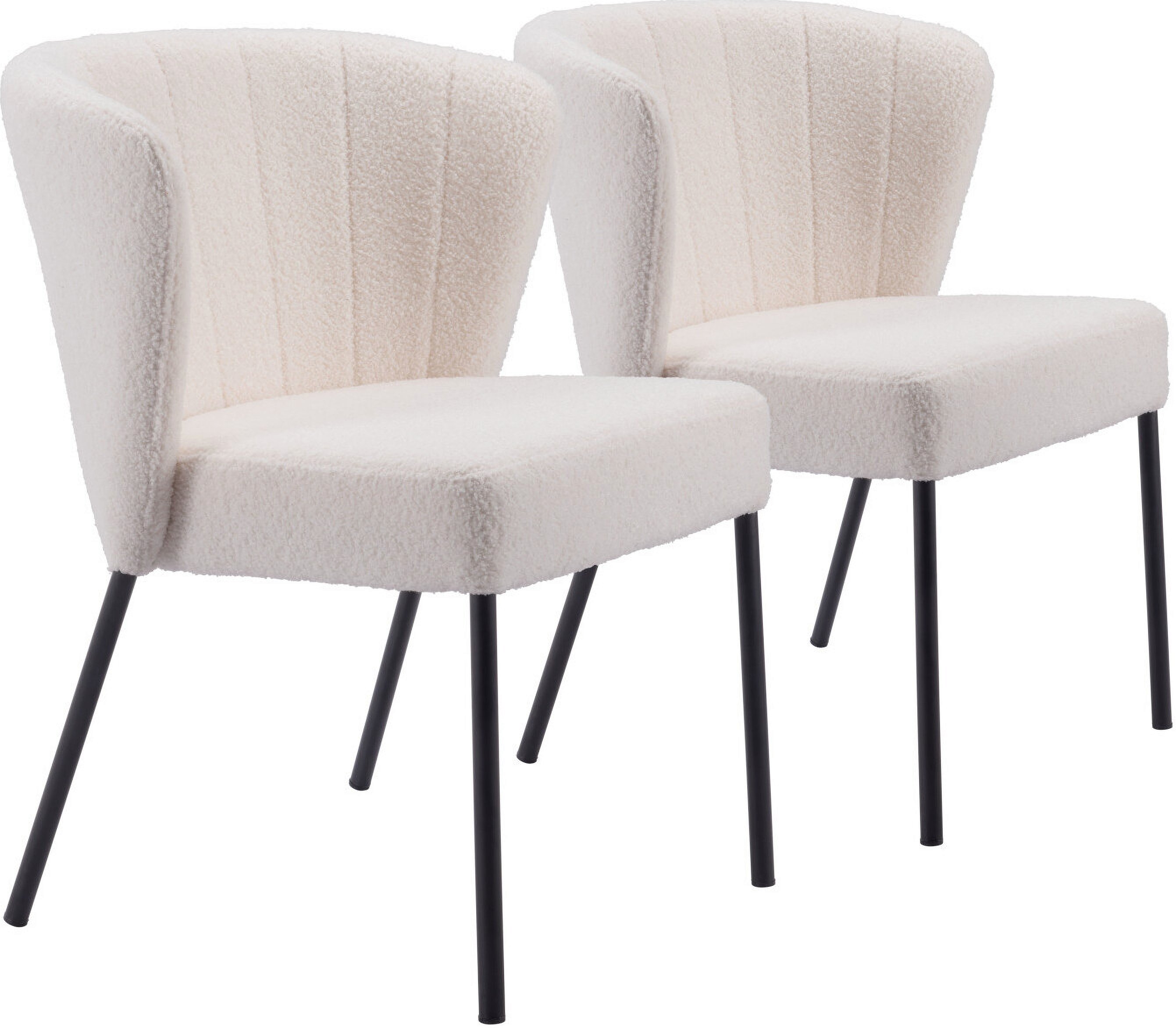 Aimee Dining Chair Set of 2 In Cream by Zuo Modern | 1StopBedrooms