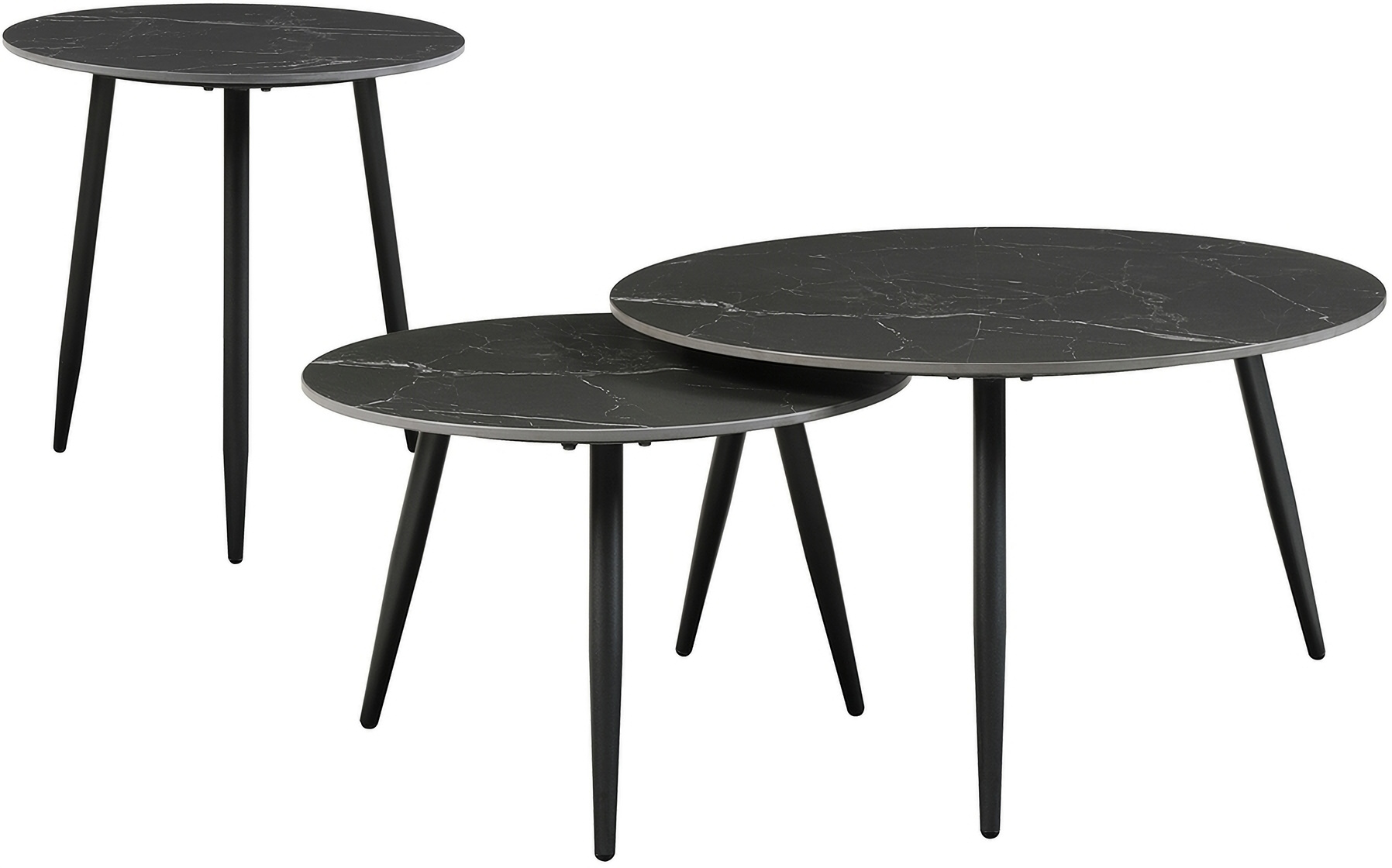 Alaina 3Piece Pack Occasional Set In Black by Homelegance 1StopBedrooms