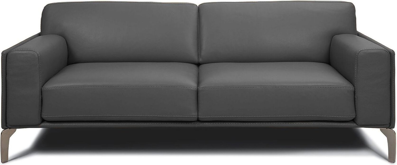 Alessia Dark Grey Leather Sofa By
