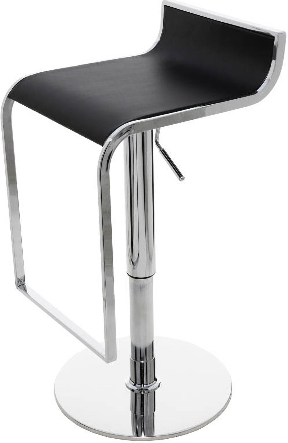 Black leather and chrome bar stools hot sale