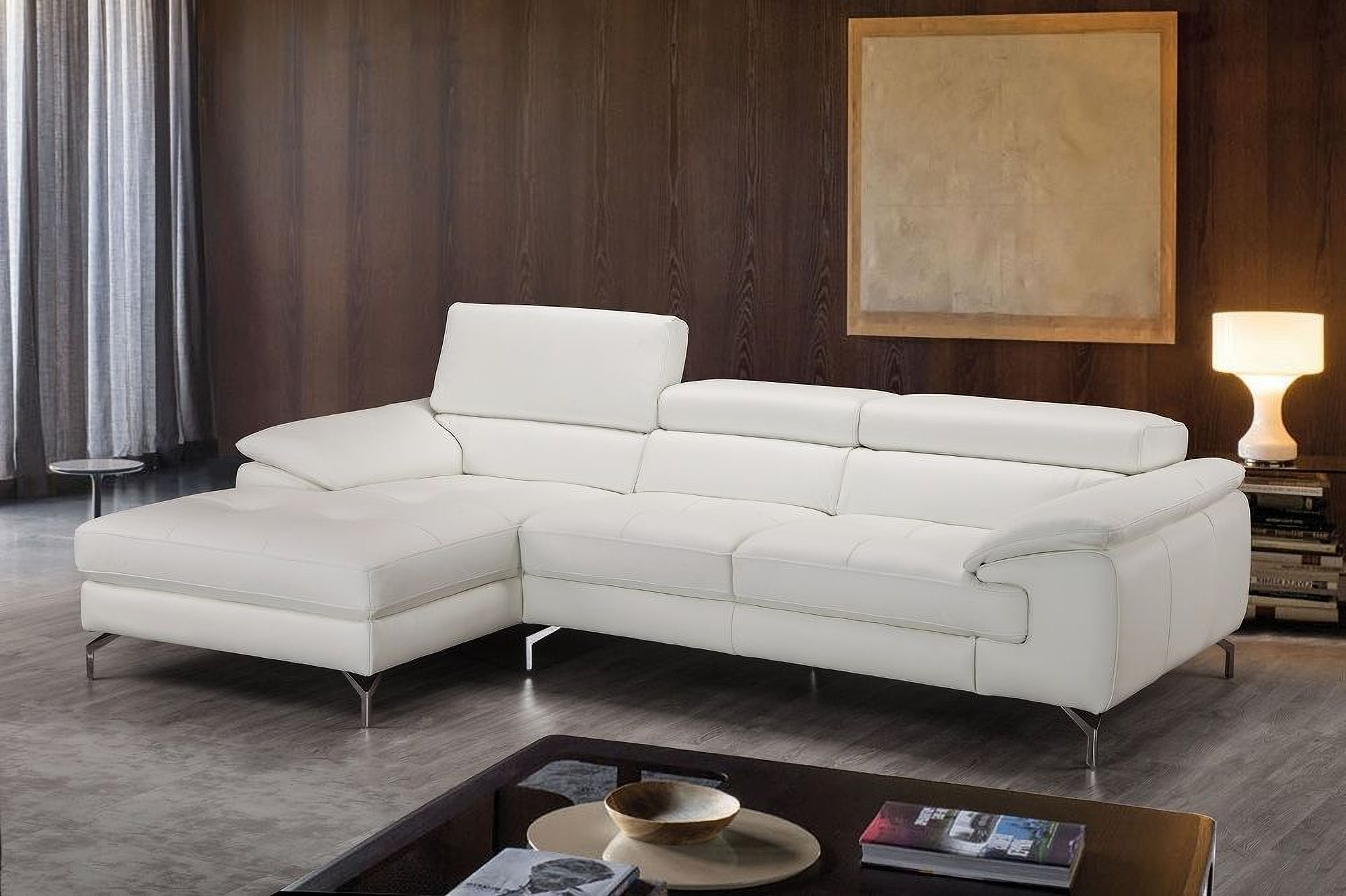 Alice White Premium Leather LAF Sectional by J&M | 1StopBedrooms