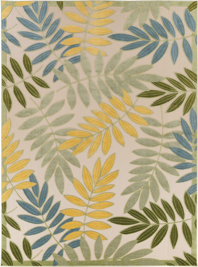 Aloha 12' x 15' Outdoor Rug In Green Multi by Nourison | 1StopBedrooms