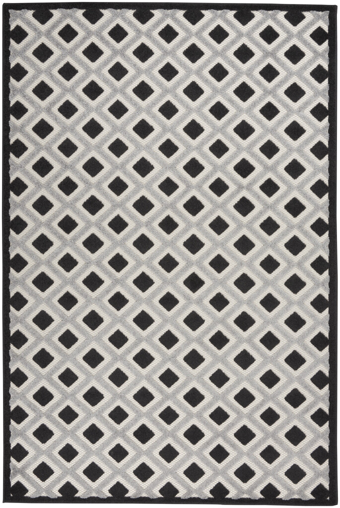 Aloha 3 6 X 5 6 Rug In Black White By Nourison 1StopBedrooms aloha-3-6-x-5-6-rug-in-black-white-by-nourison-1stopbedrooms