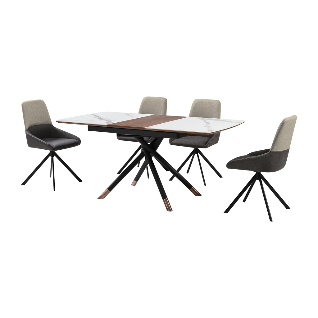 alora-maverick-extendable-5-piece-dining-set-with-swivel-chairs-in-gray