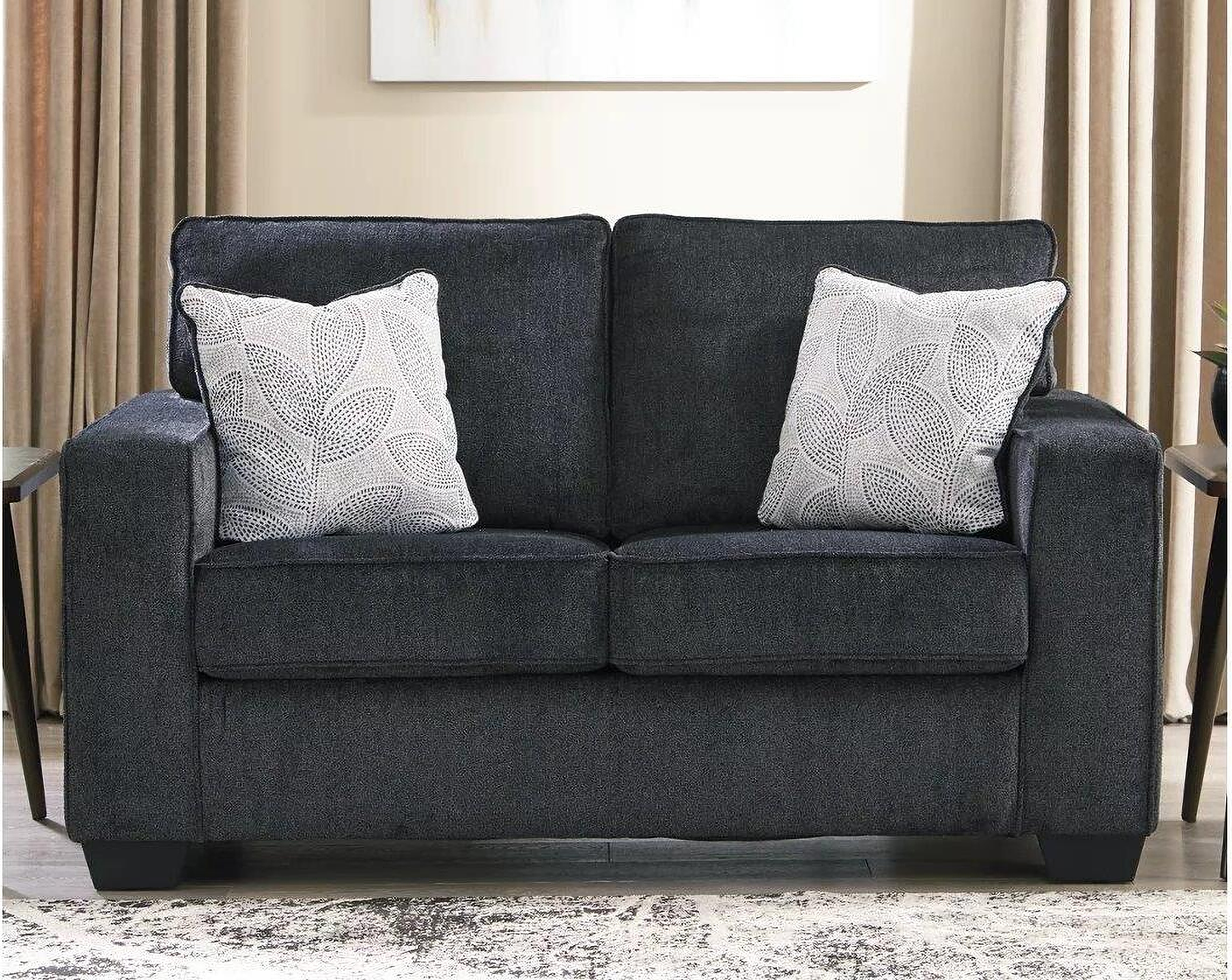 Altari Loveseat In Slate by Ashley Furniture 1StopBedrooms