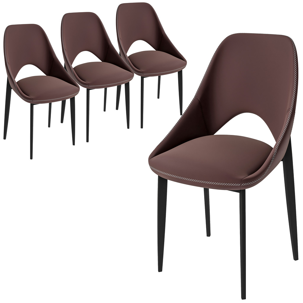 Leisuremod Amalfi Fabric Modern Dinin...