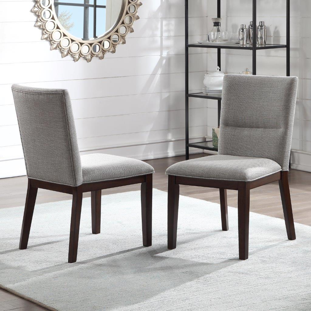 Silver fabric best sale dining chairs